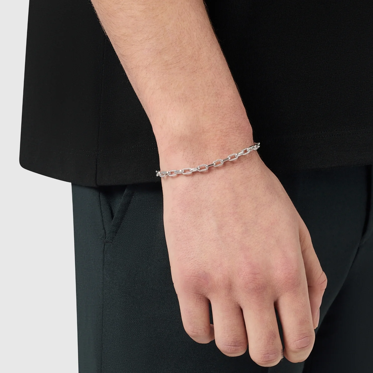 Rope Link Bracelet (Silver) - Image 2