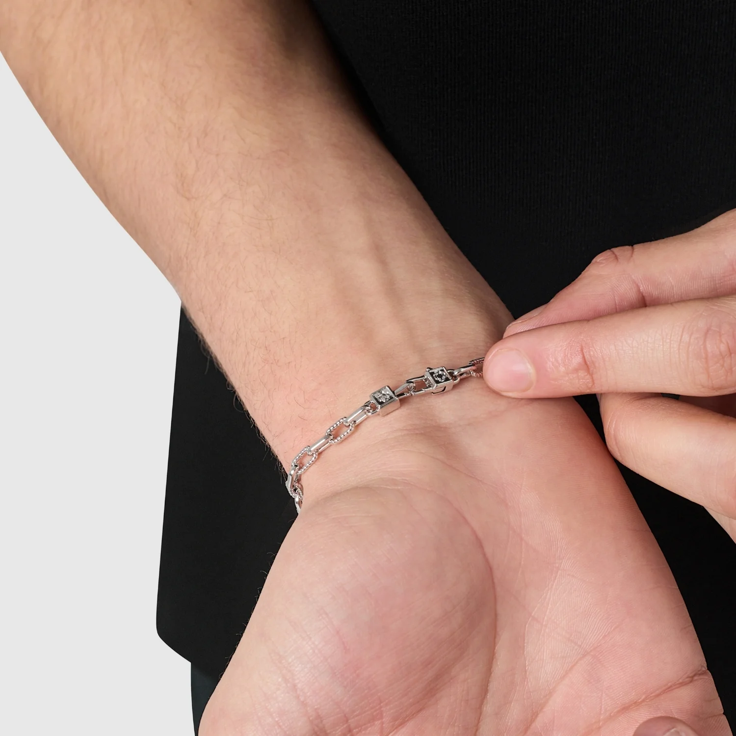 Rope Link Bracelet (Silver) - Image 7