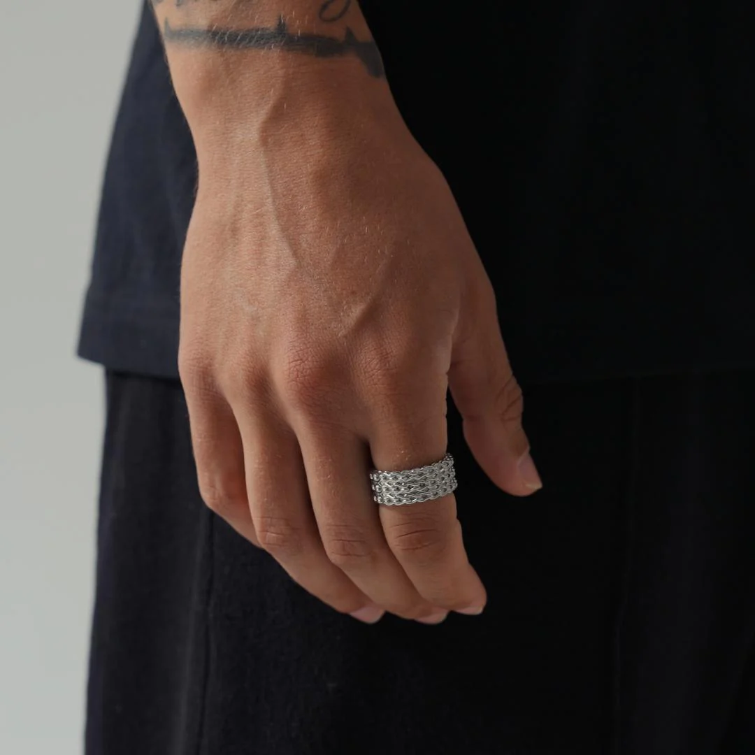 Rope Stack Ring (Silver) - Image 2