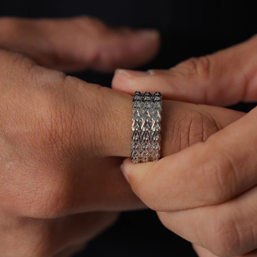 Rope Stack Ring (Silver) - Image 3