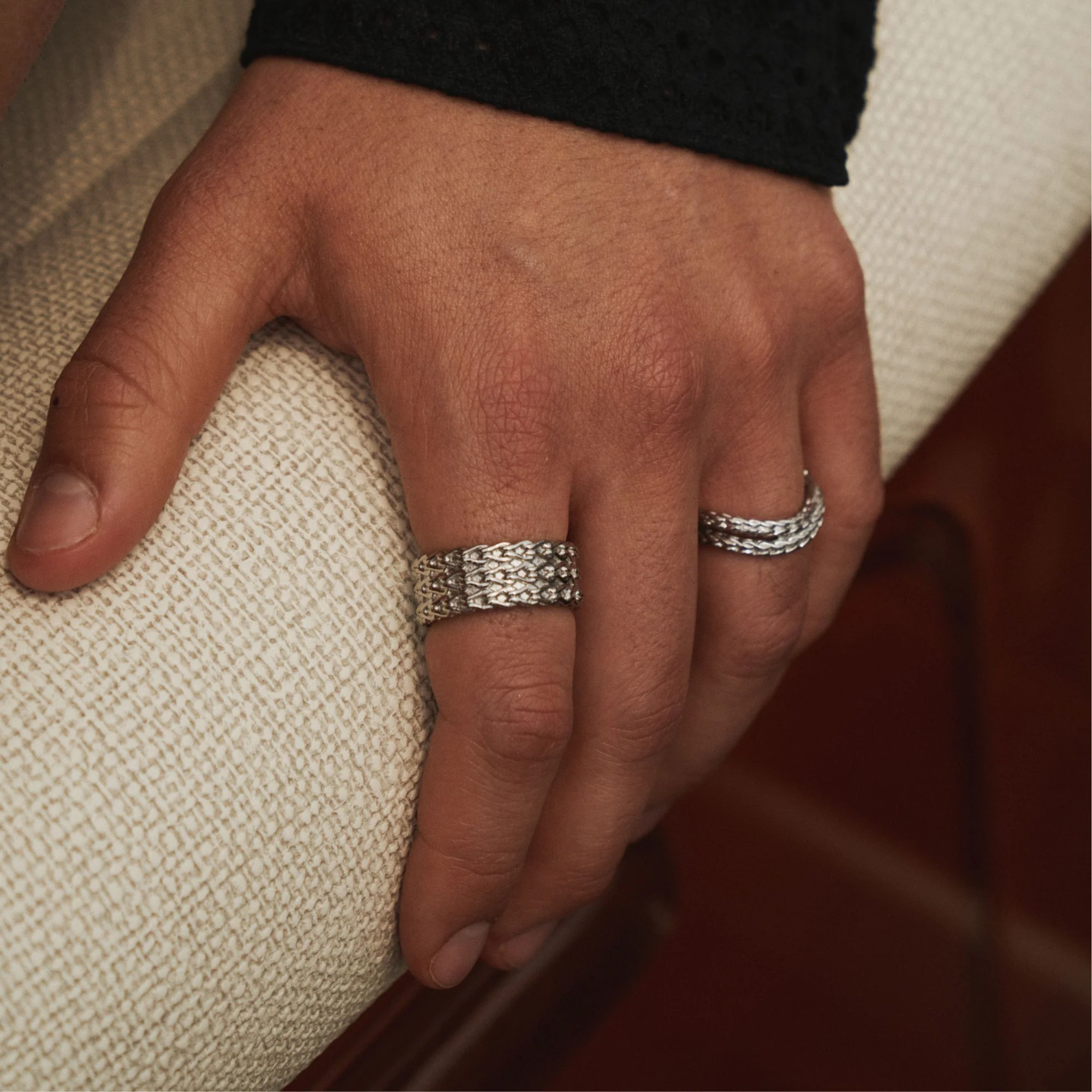 Rope Stack Ring (Silver) - Image 5