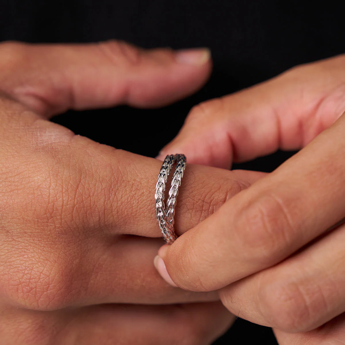 Rope Wrap Ring (Silver) - Image 3