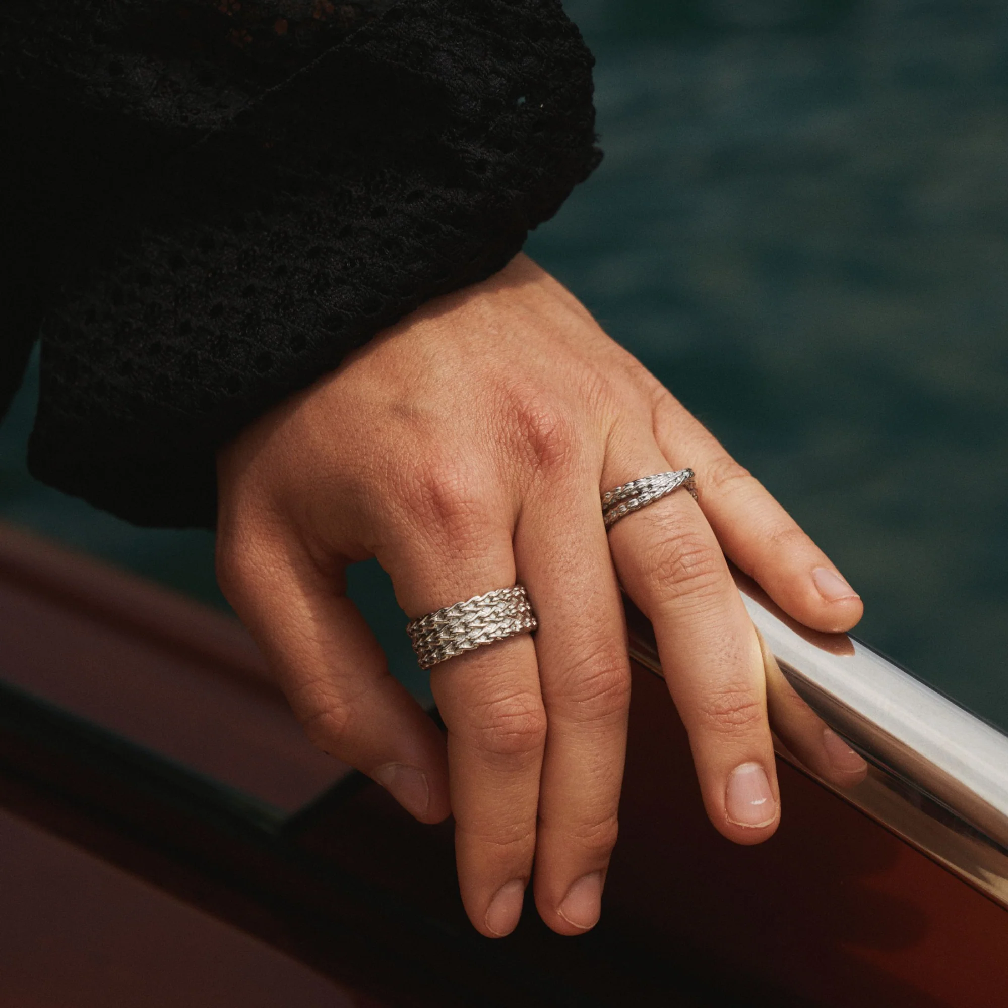 Rope Wrap Ring (Silver) - Image 4