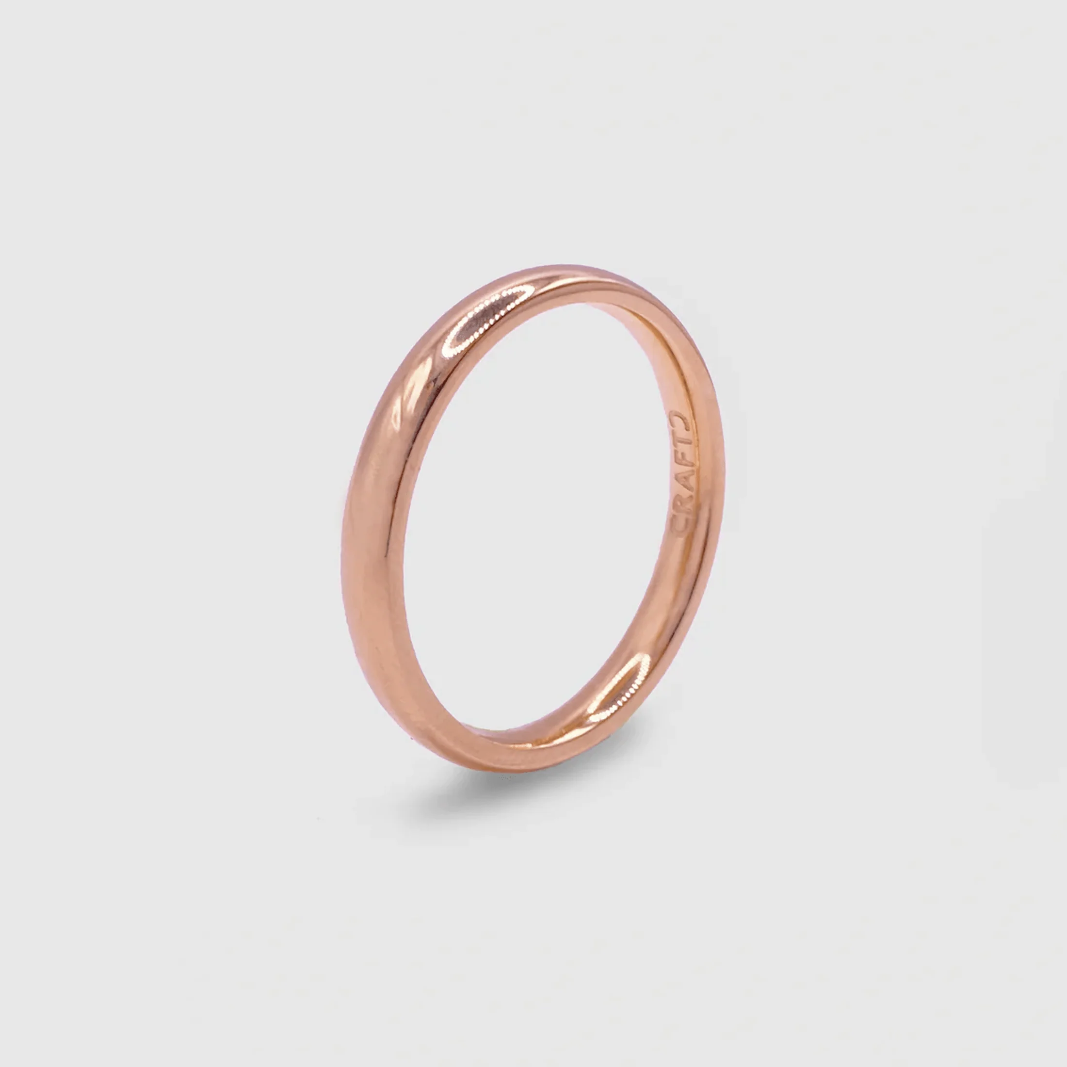 Round Band Ring (Rose Gold) 3mm - Image 5