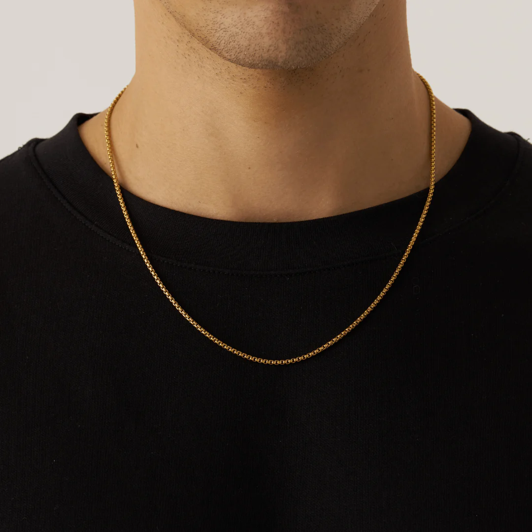 Round Box Chain (Gold) 2mm - Image 2