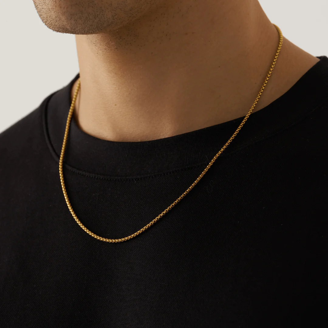 Round Box Chain (Gold) 2mm - Image 3