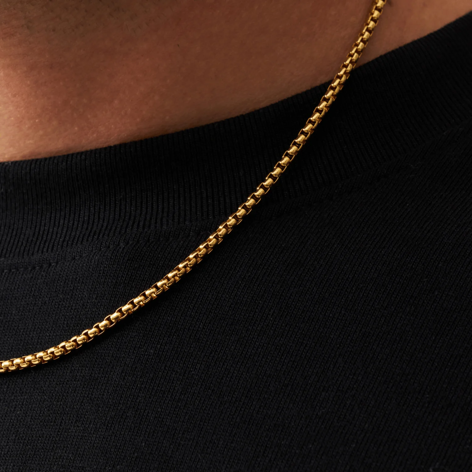Round Box Chain (Gold) 3mm - Image 5