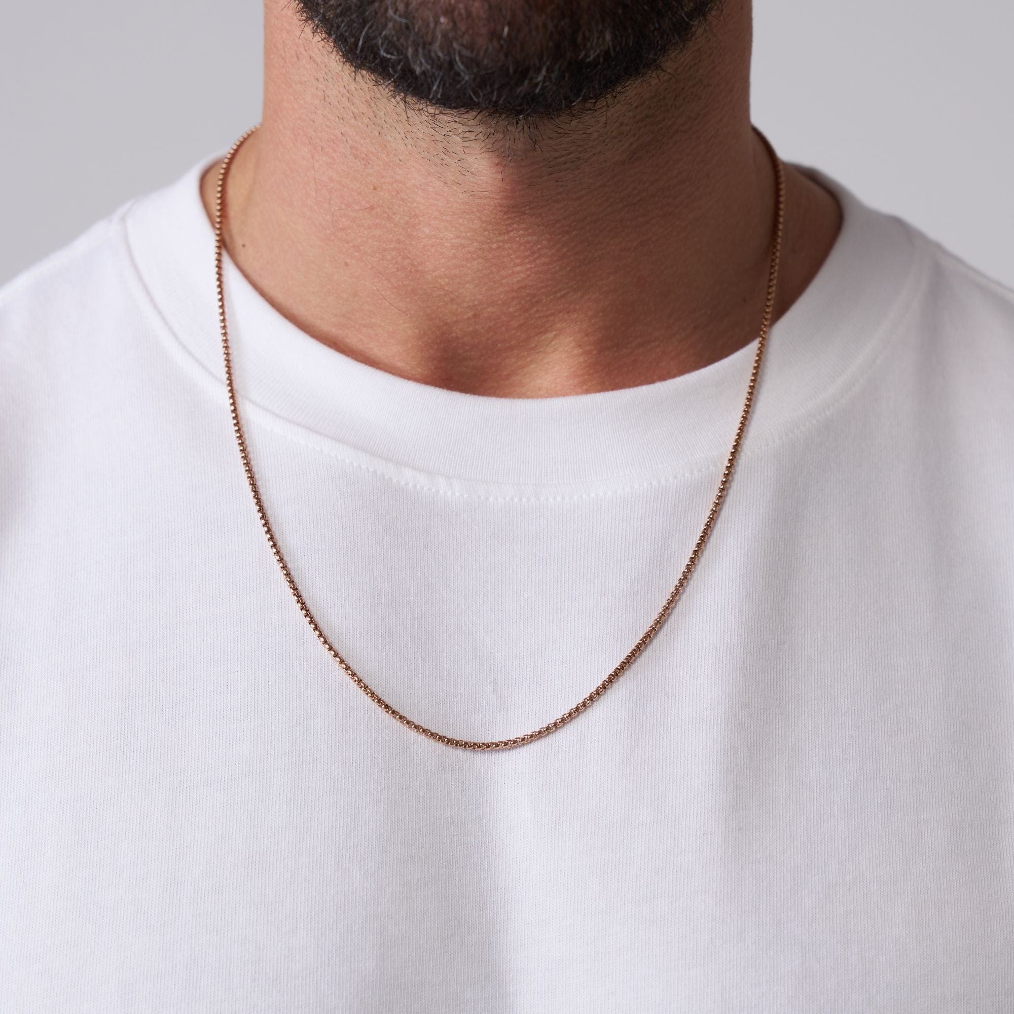 Round Box Chain (Rose Gold) 2mm - Image 6