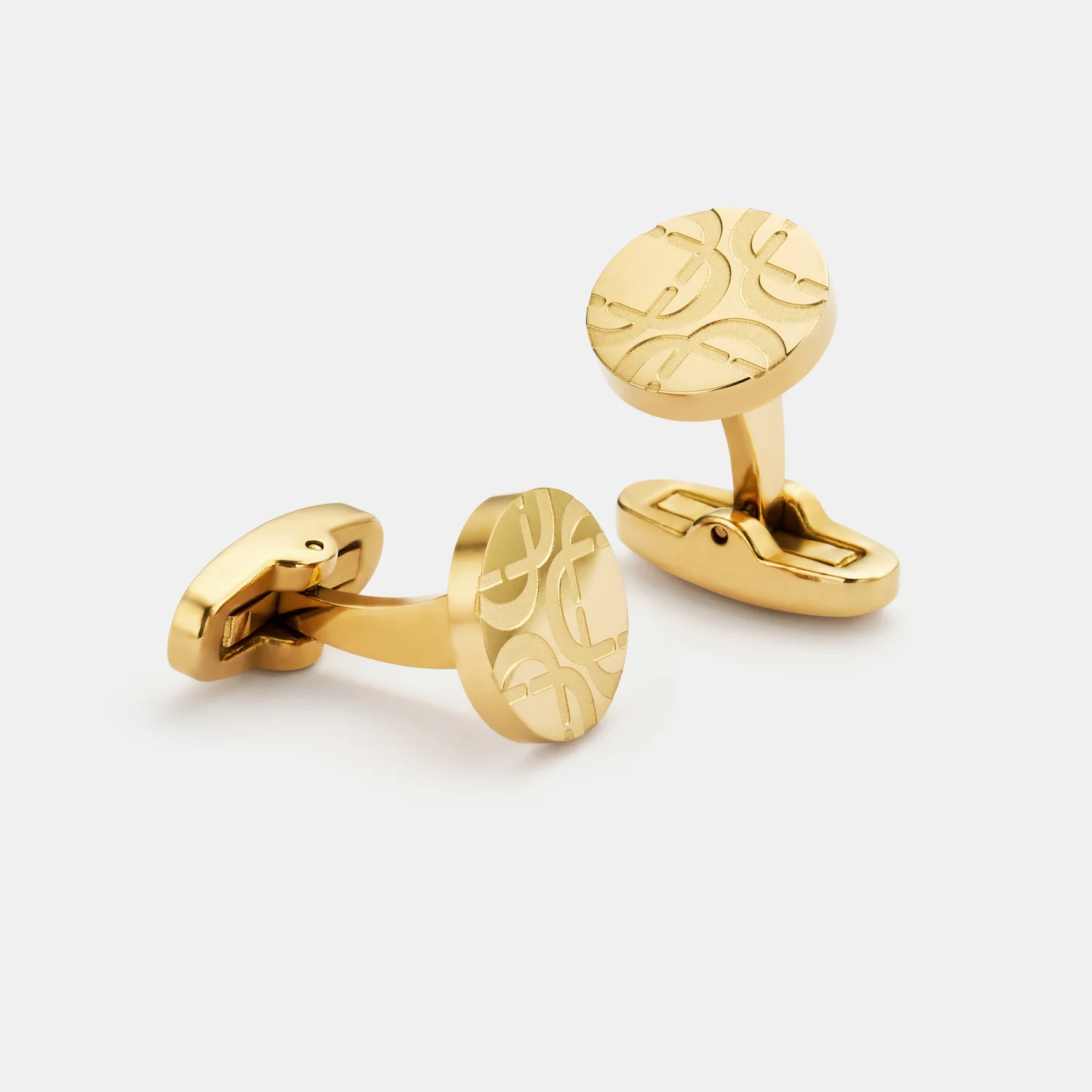 Round Cuff Links (Gold) - Image 3