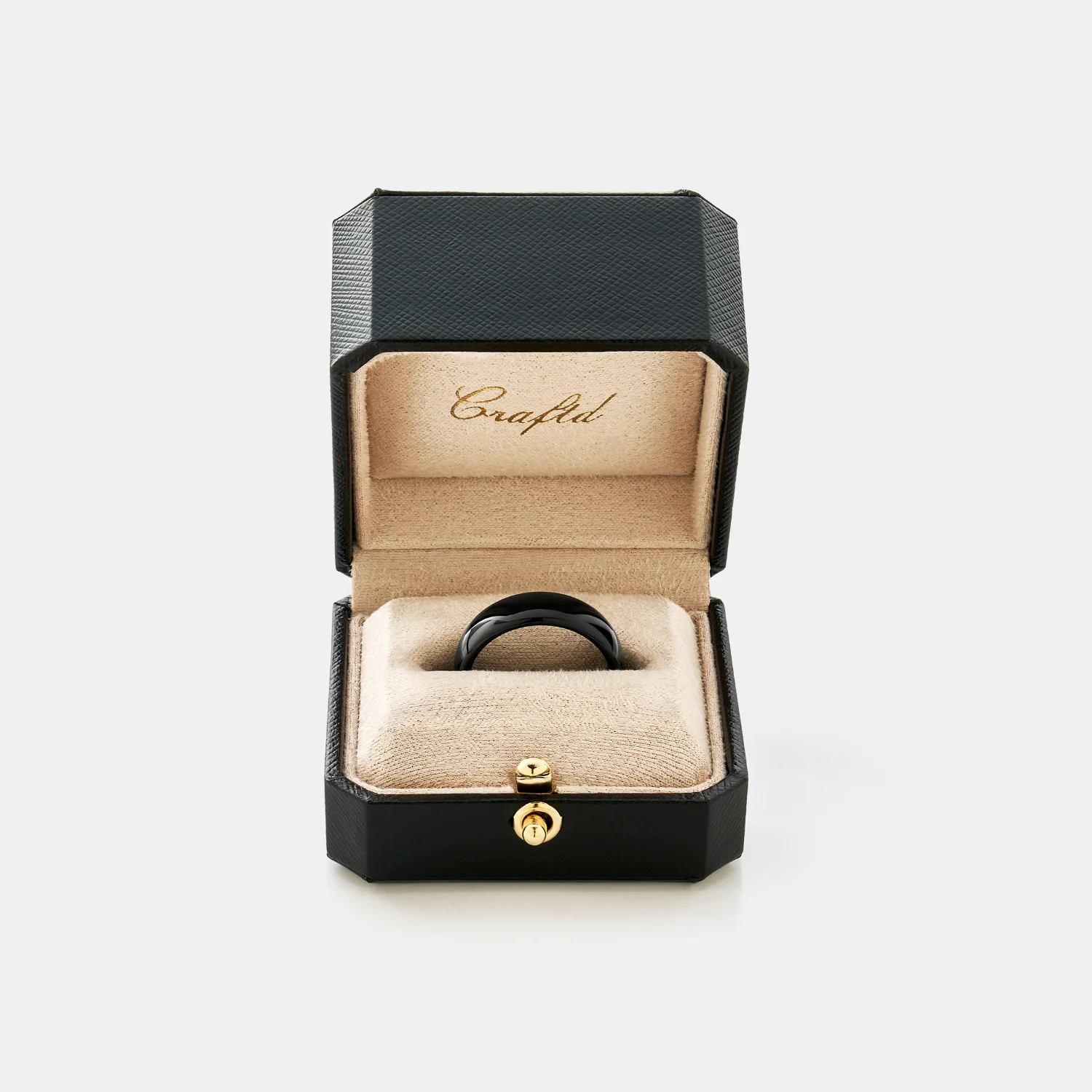 Rounded Ring (Black) 7mm | Sterling Silver - Image 3
