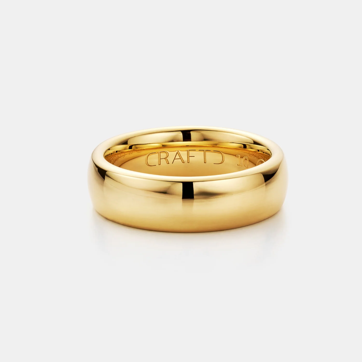 Rounded Ring (Gold) 7mm | 18ct Gold Vermeil - Image 2