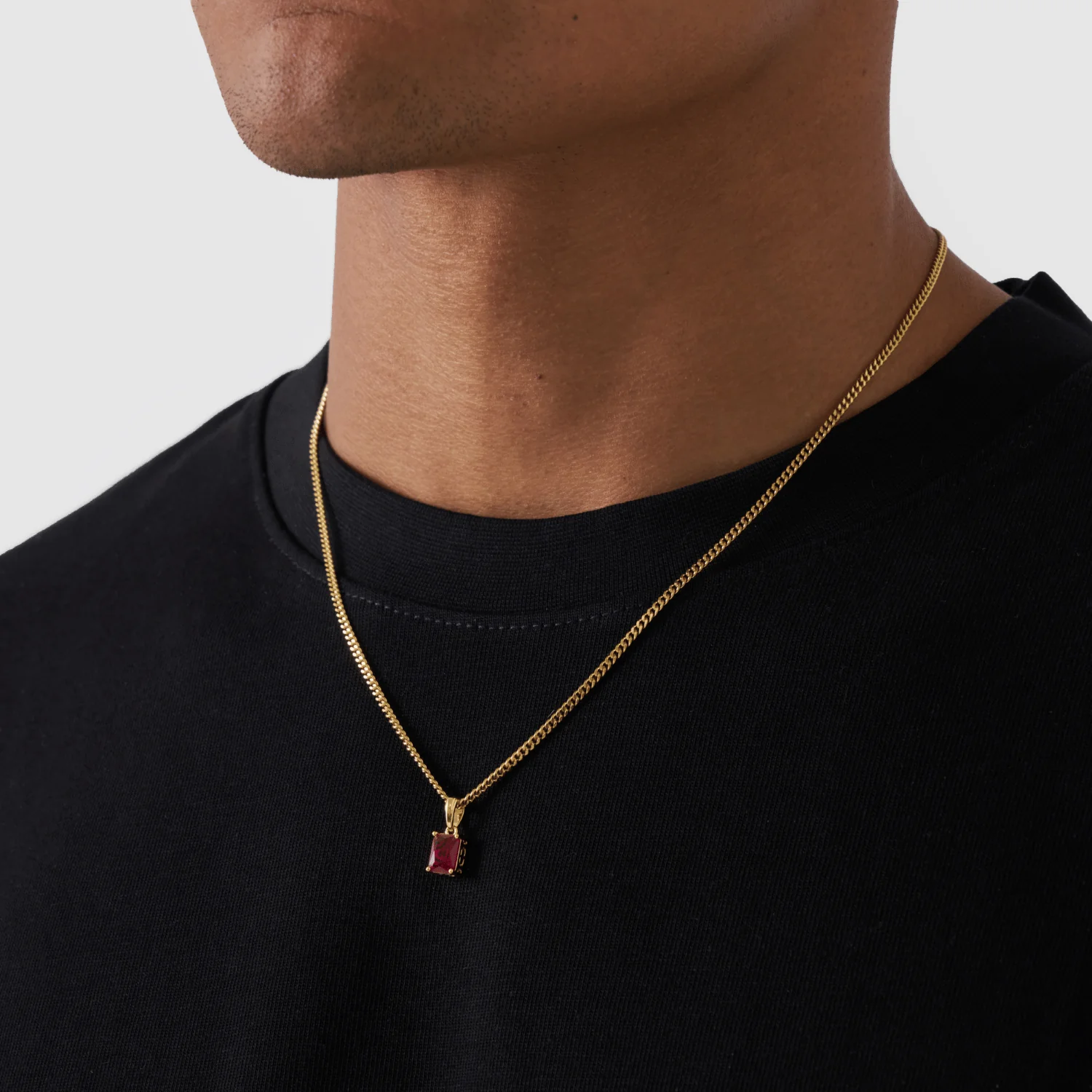 Ruby Stone Pendant (Gold) - Image 6