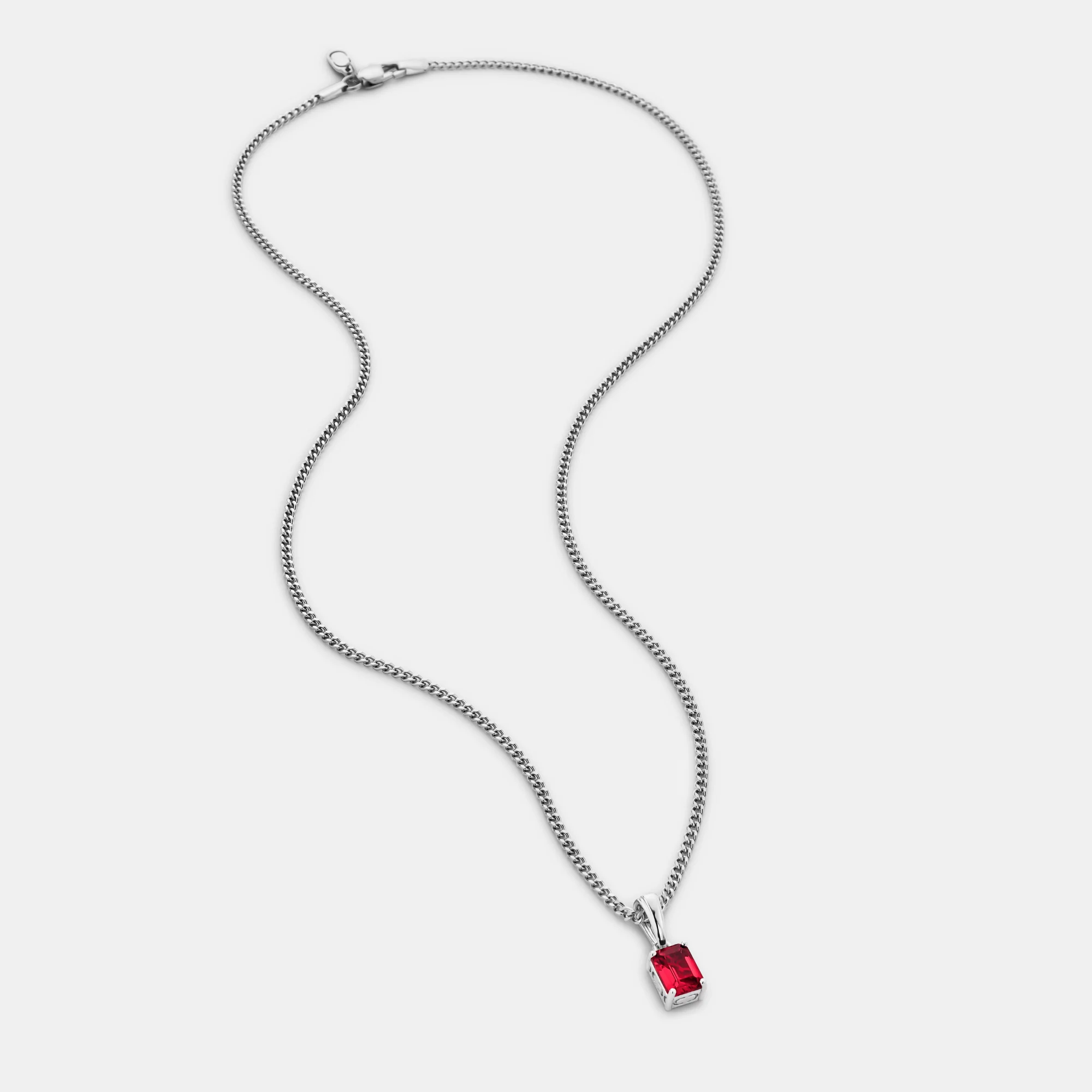 Ruby Stone Pendant (Silver) - Image 4
