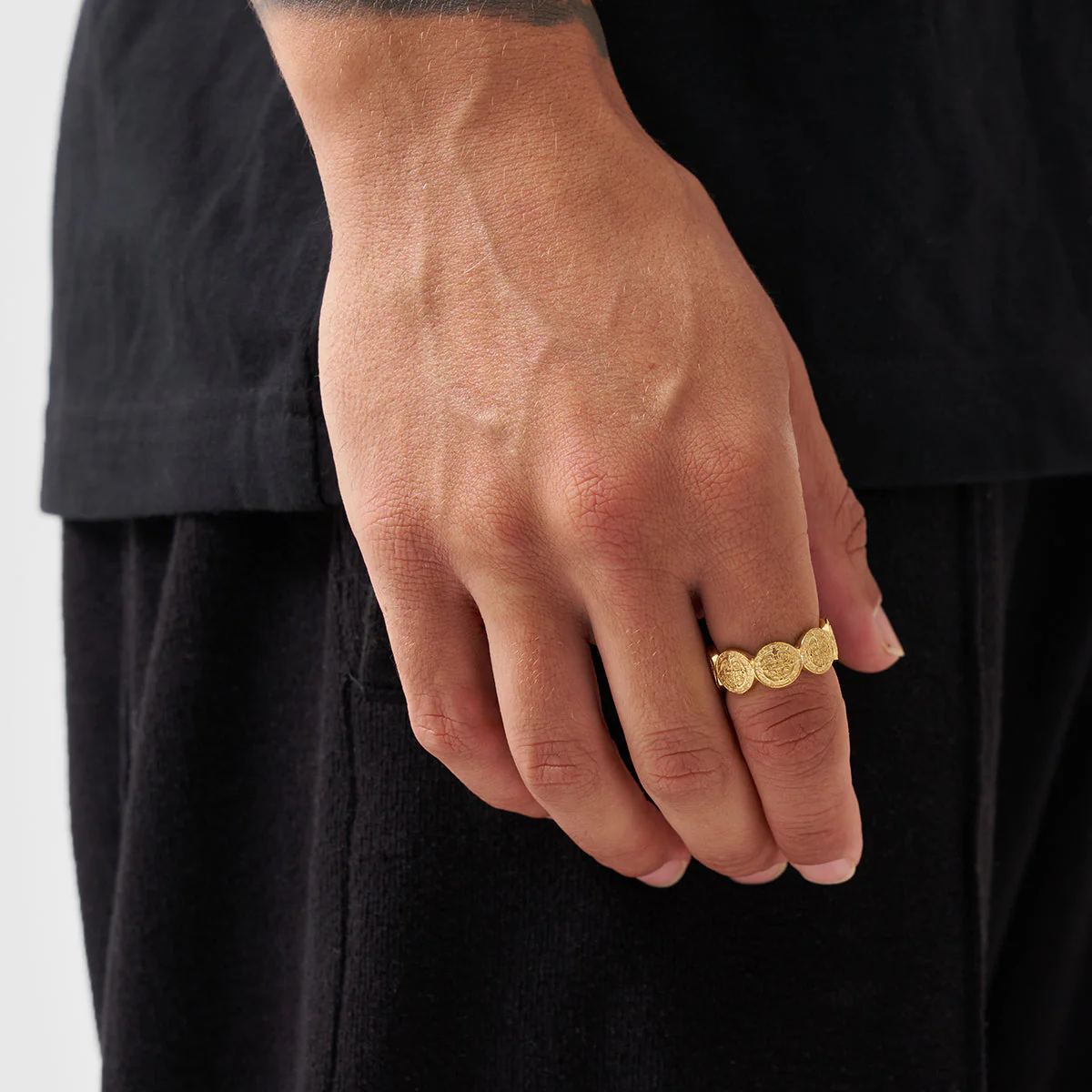 Saint Benedict Band Ring (Gold) - Image 2