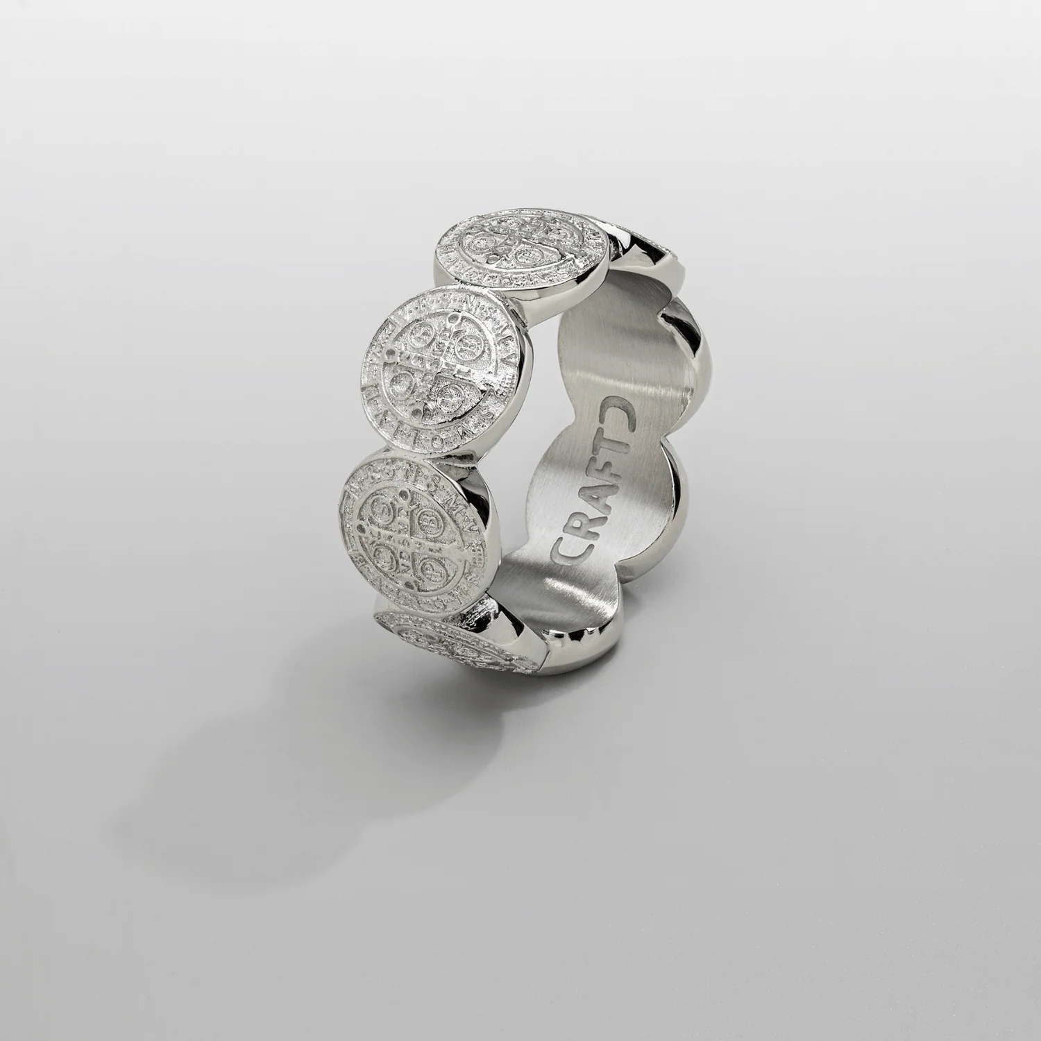 Saint Benedict Band Ring (Silver) - Image 5