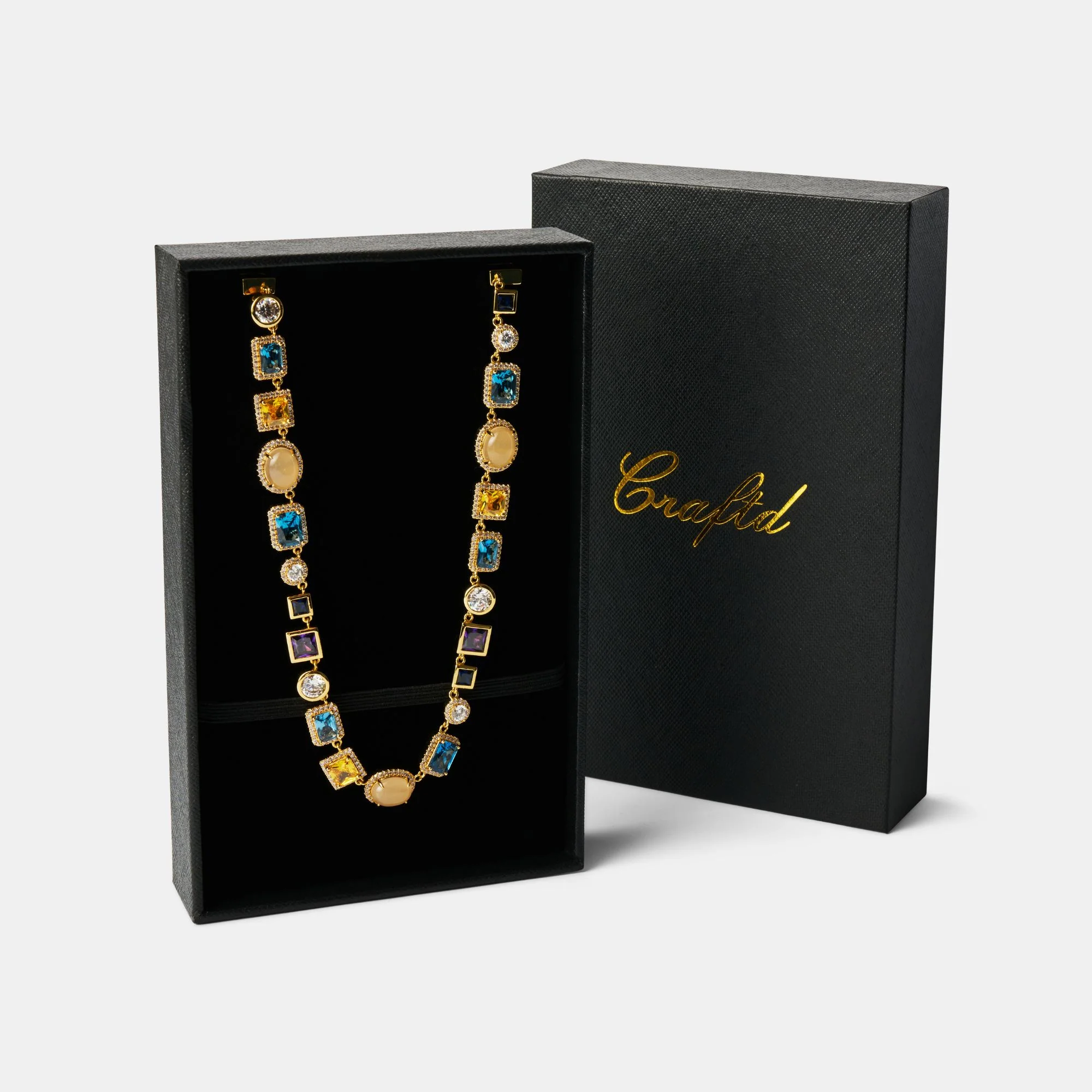Sapphire Gemstone Necklace (Gold) - Image 4