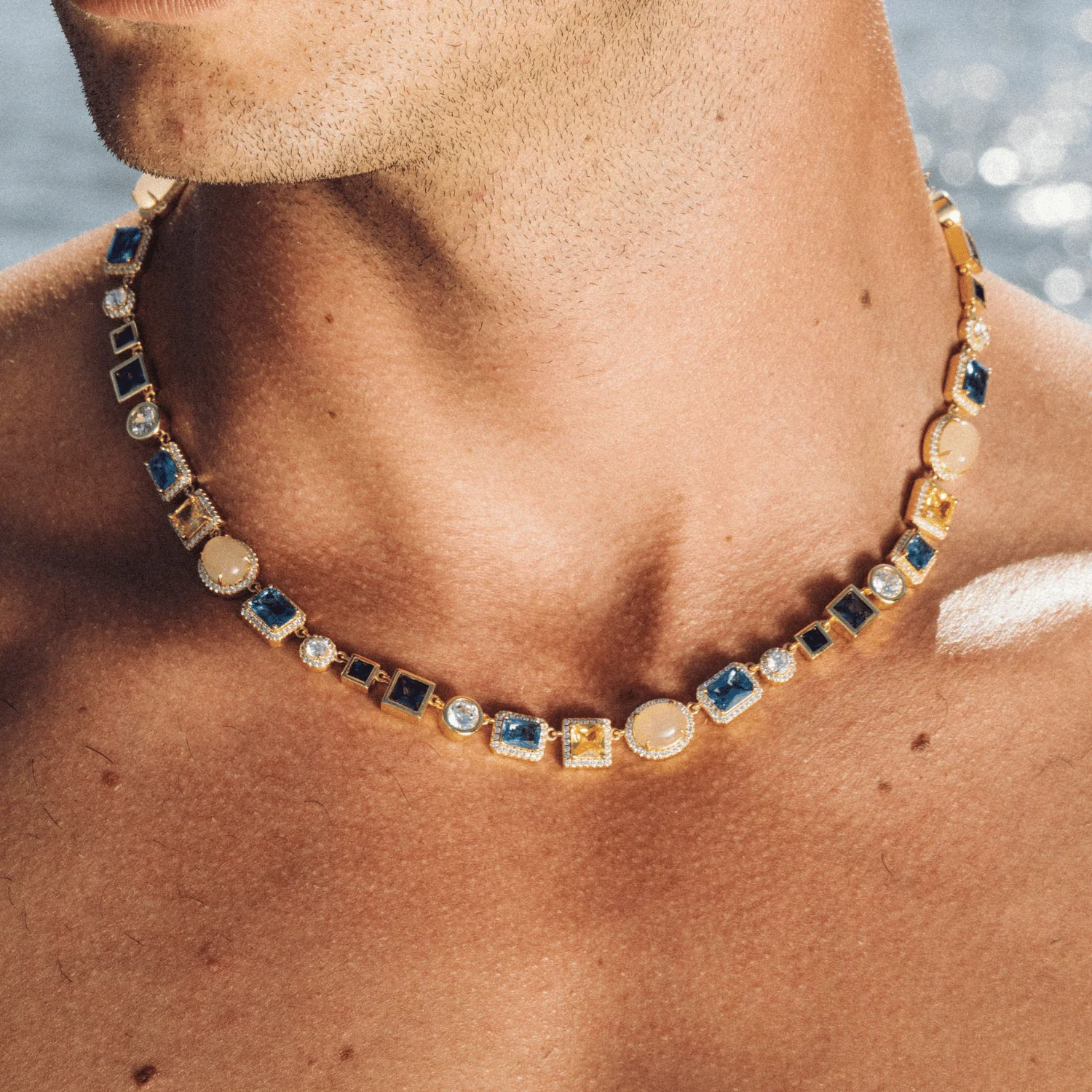 Sapphire Gemstone Necklace (Gold) - Image 5