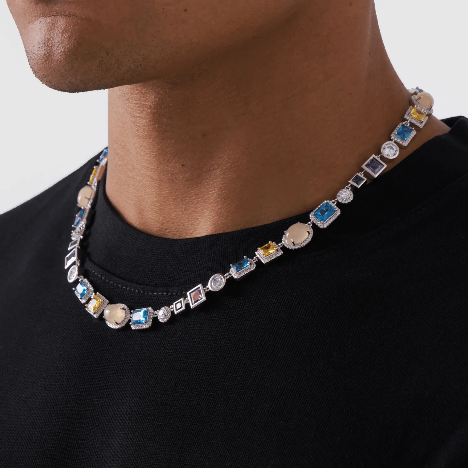 Sapphire Gemstone Necklace (Silver) - Image 3