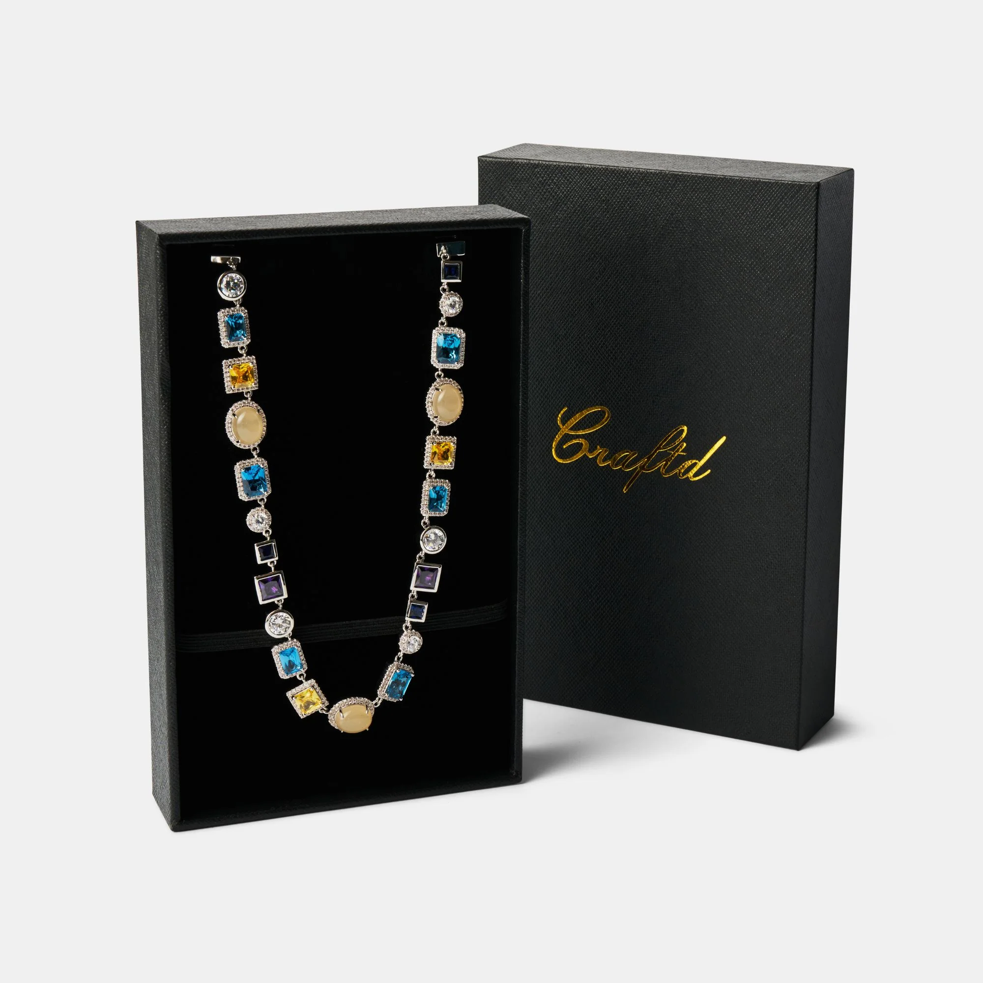 Sapphire Gemstone Necklace (Silver) - Image 4