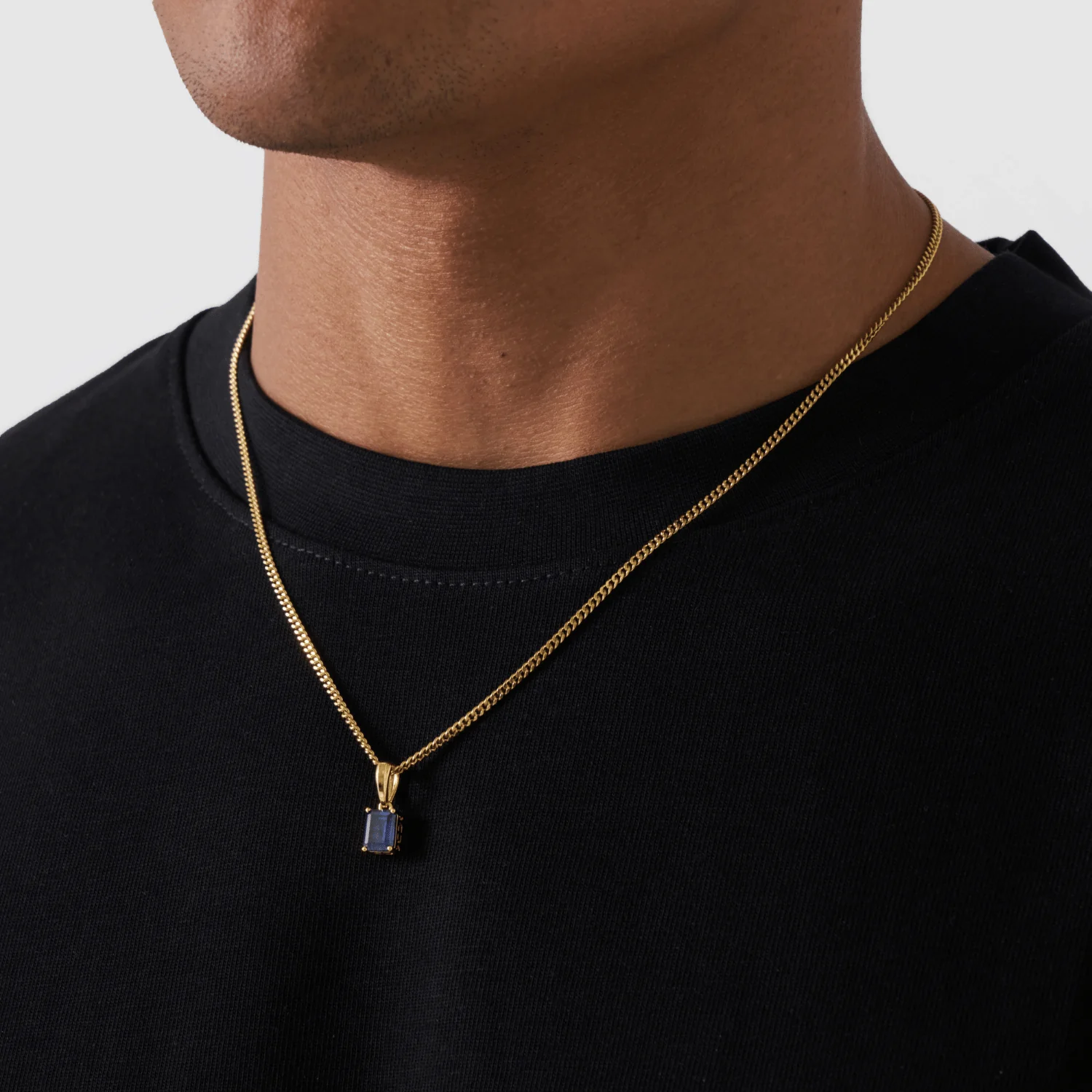Sapphire Stone Pendant (Gold) - Image 5