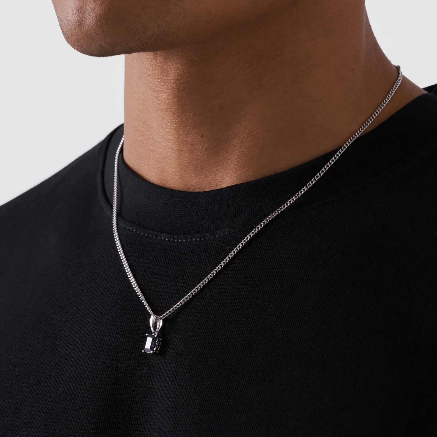 Sapphire Stone Pendant (Silver) - Image 5