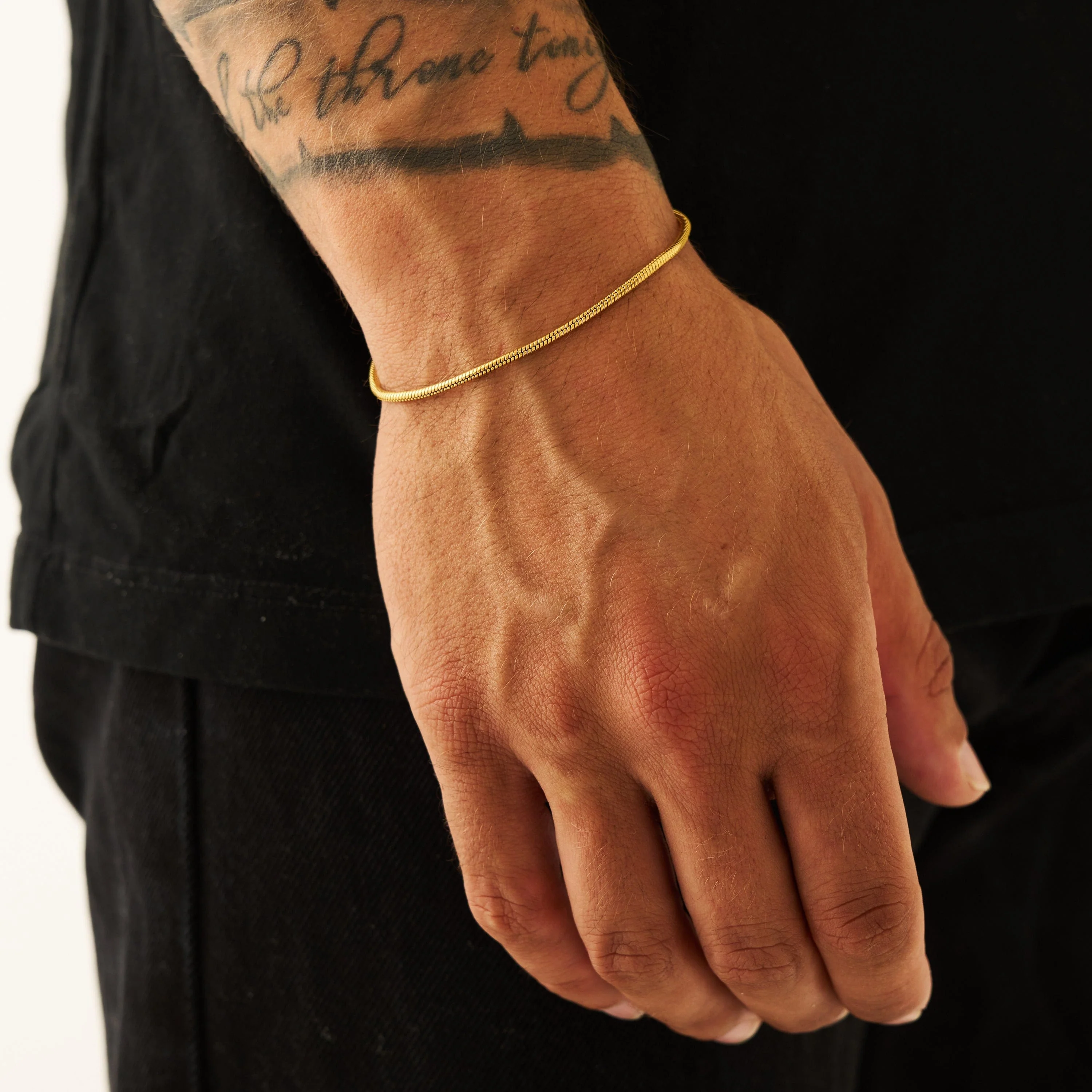 Snake Bracelet (Gold) 2mm - Image 2