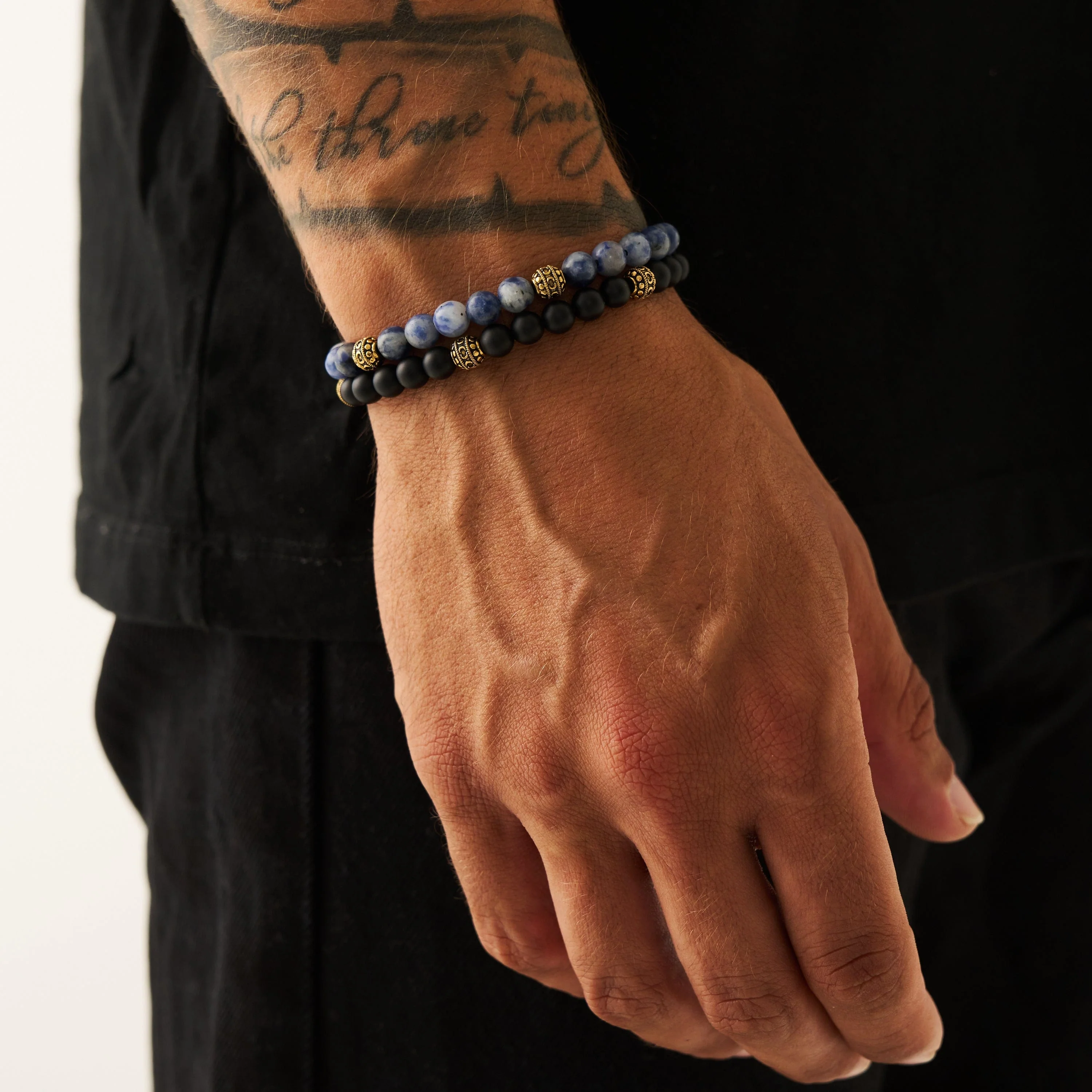 Sodalite Stone Bracelet (Gold) - Image 3
