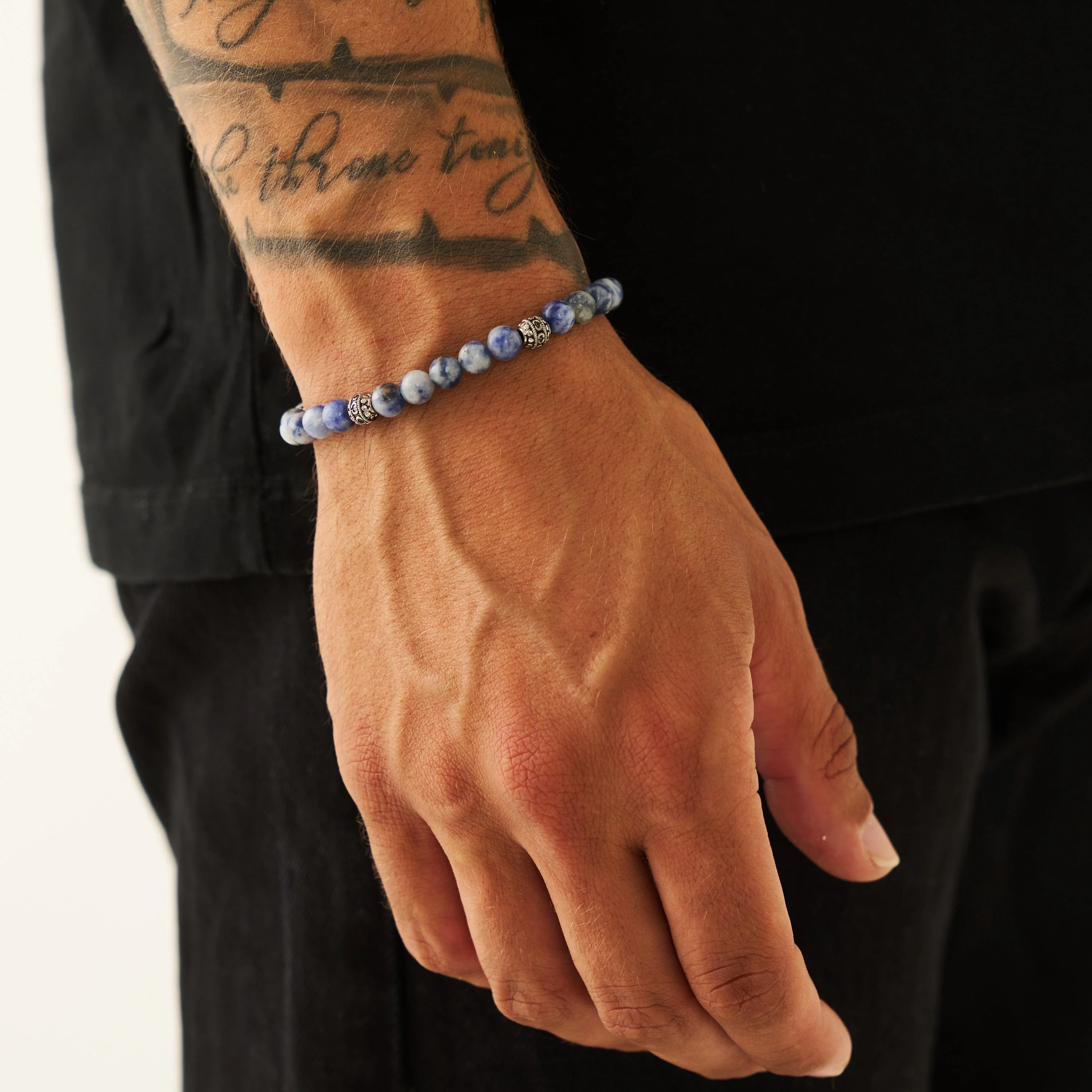 Sodalite Stone Bracelet (Silver) - Image 2
