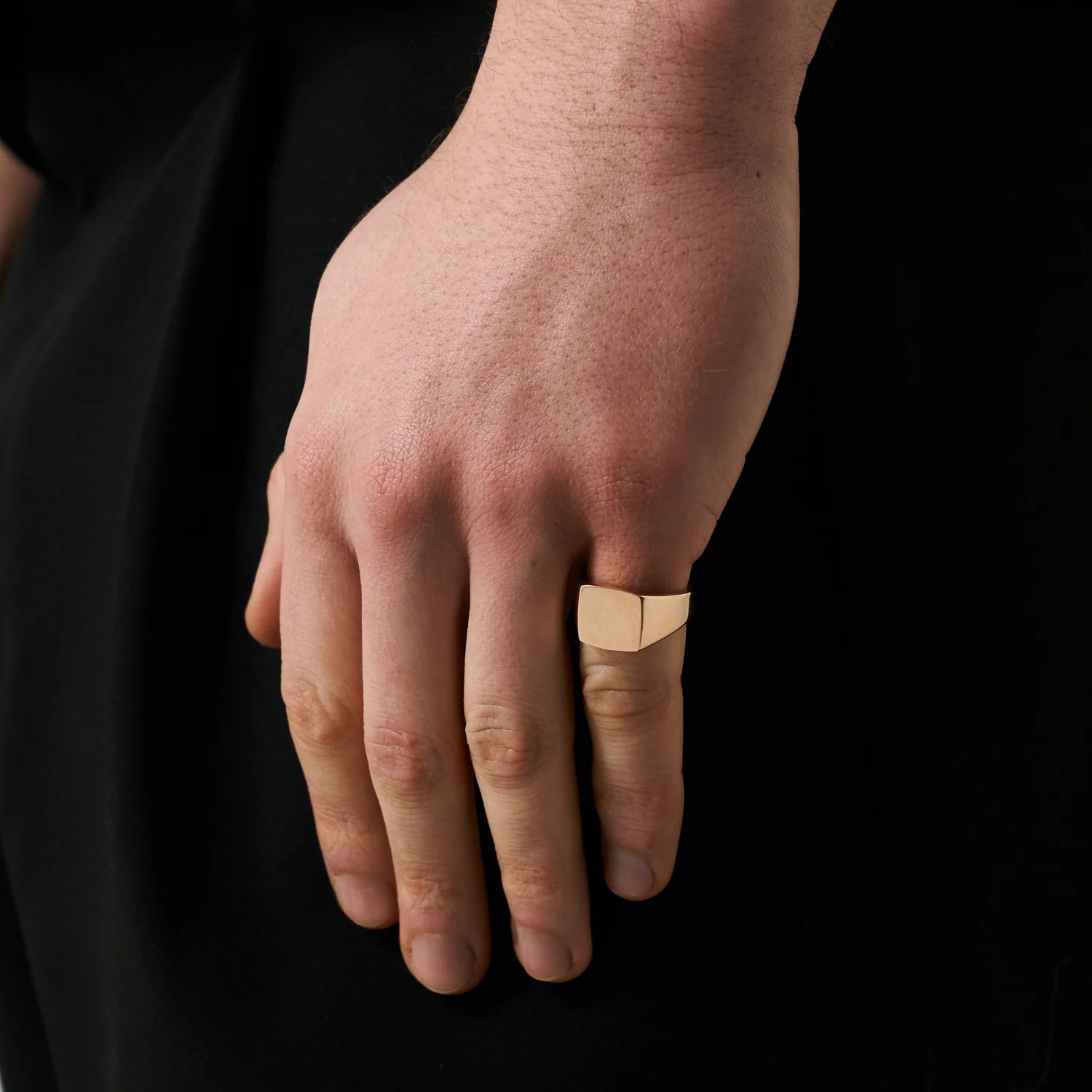 Square Signet Ring (Rose Gold) - Image 2