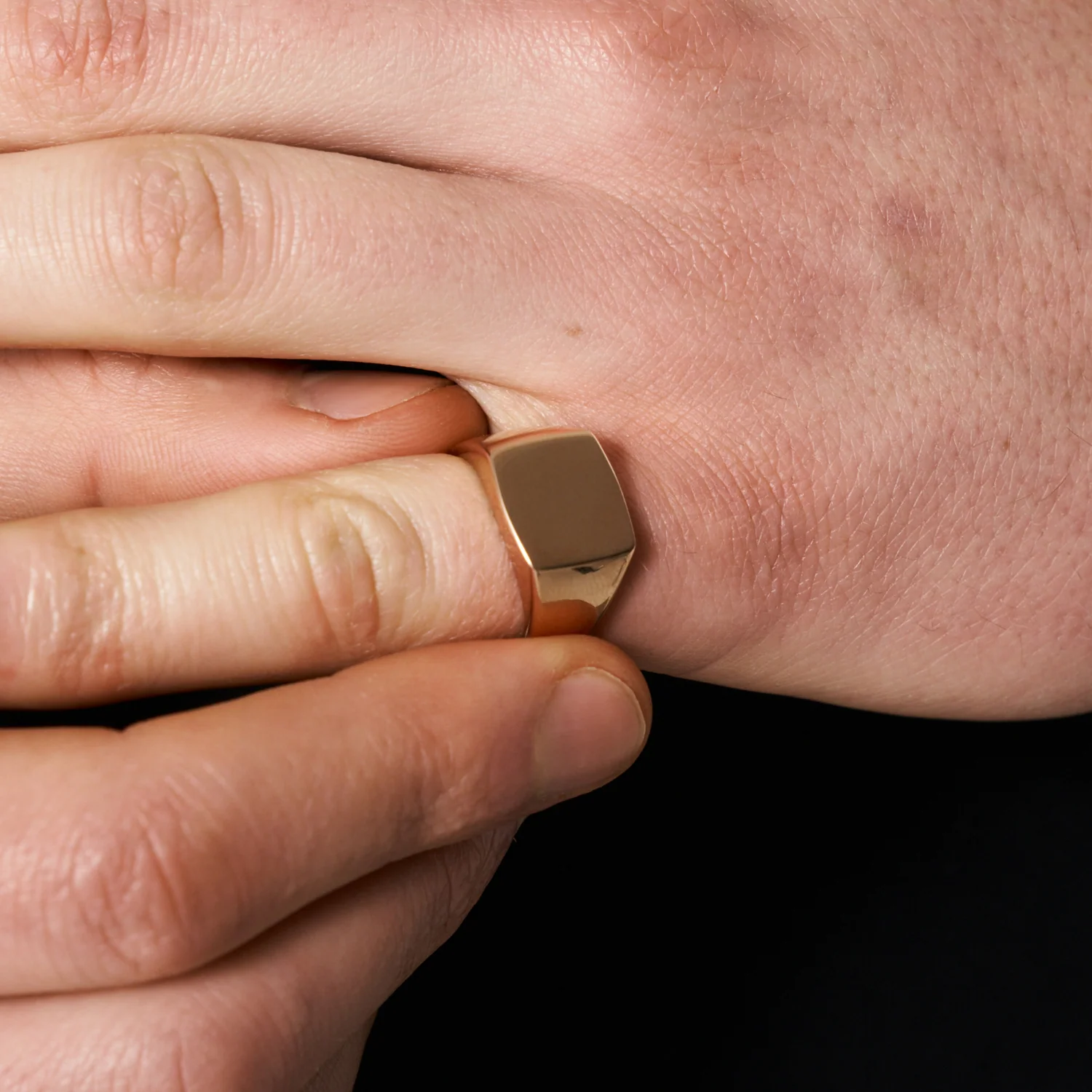 Square Signet Ring (Rose Gold) - Image 3