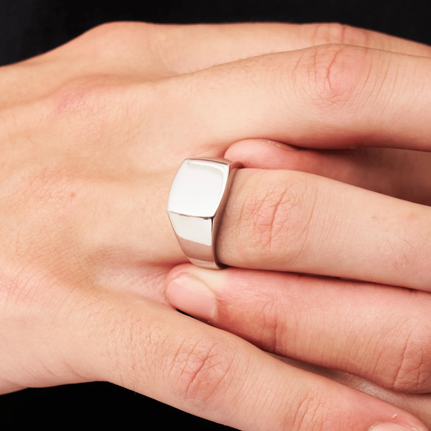 Square Signet Ring (Silver) - Image 3