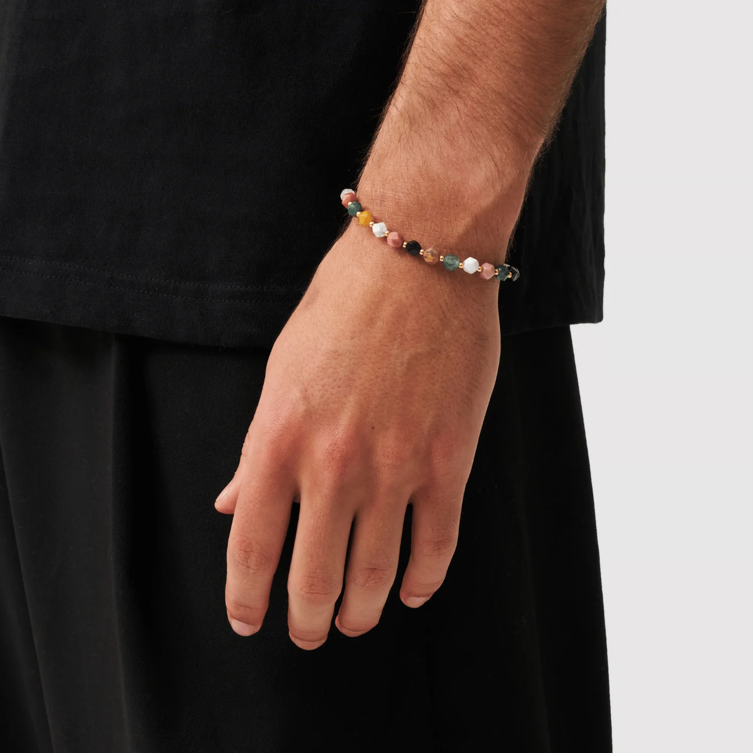 Stone Beaded Bracelet (Gold) - Image 3