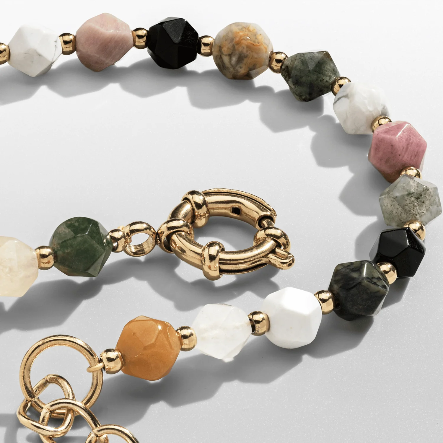 Stone Beaded Bracelet (Gold) - Image 4