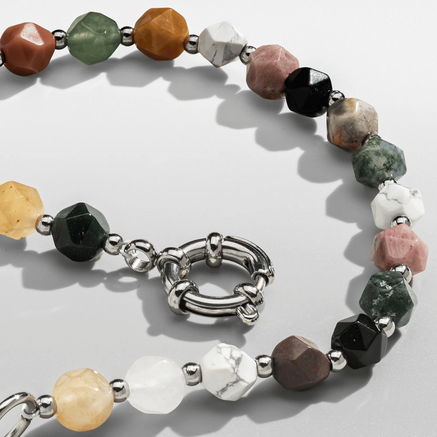 Stone Beaded Bracelet (Silver) - Image 4
