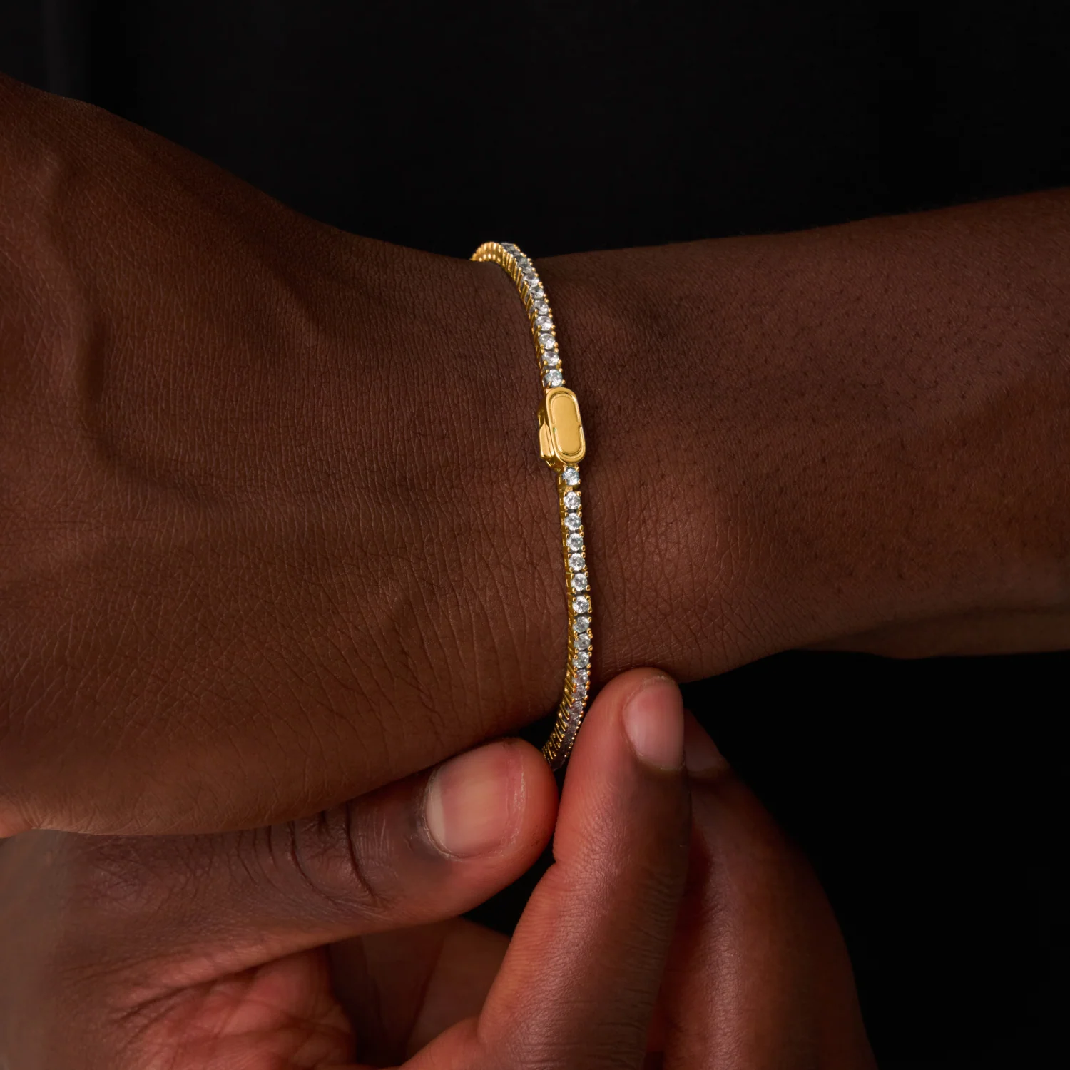 Tennis Bracelet (Gold) 2mm - Image 2