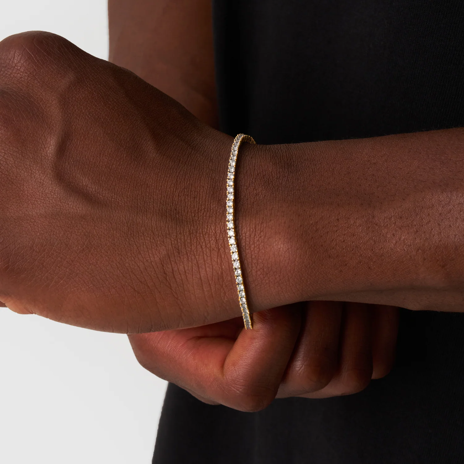 Tennis Bracelet (Gold) 2mm - Image 4