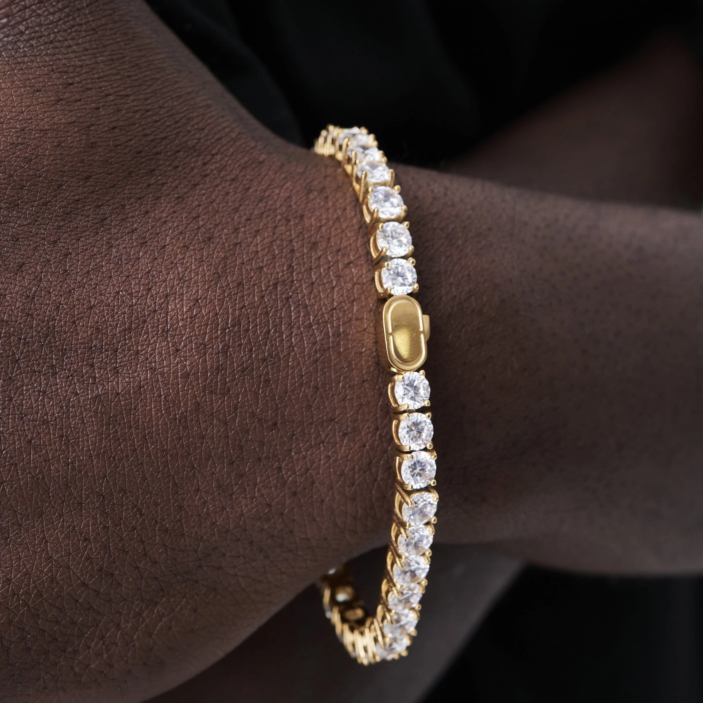 Tennis Bracelet (Gold) 5mm - Image 3