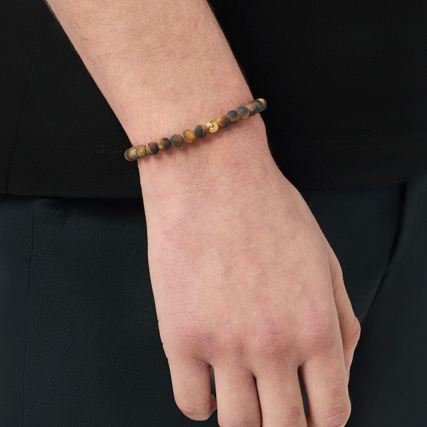 Tiger's Eye Lock Bracelet (Gold) - Image 2