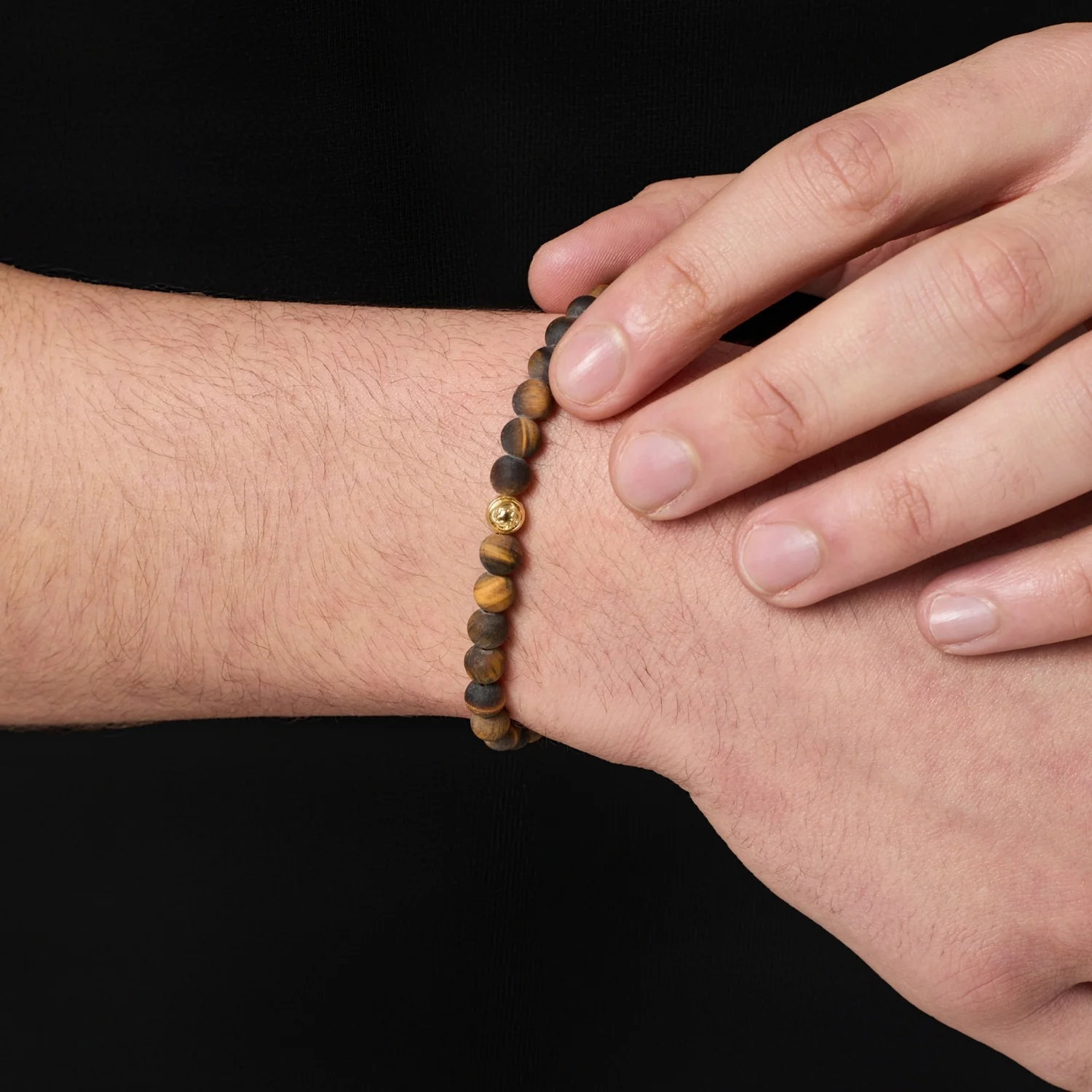 Tiger's Eye Lock Bracelet (Gold) - Image 3