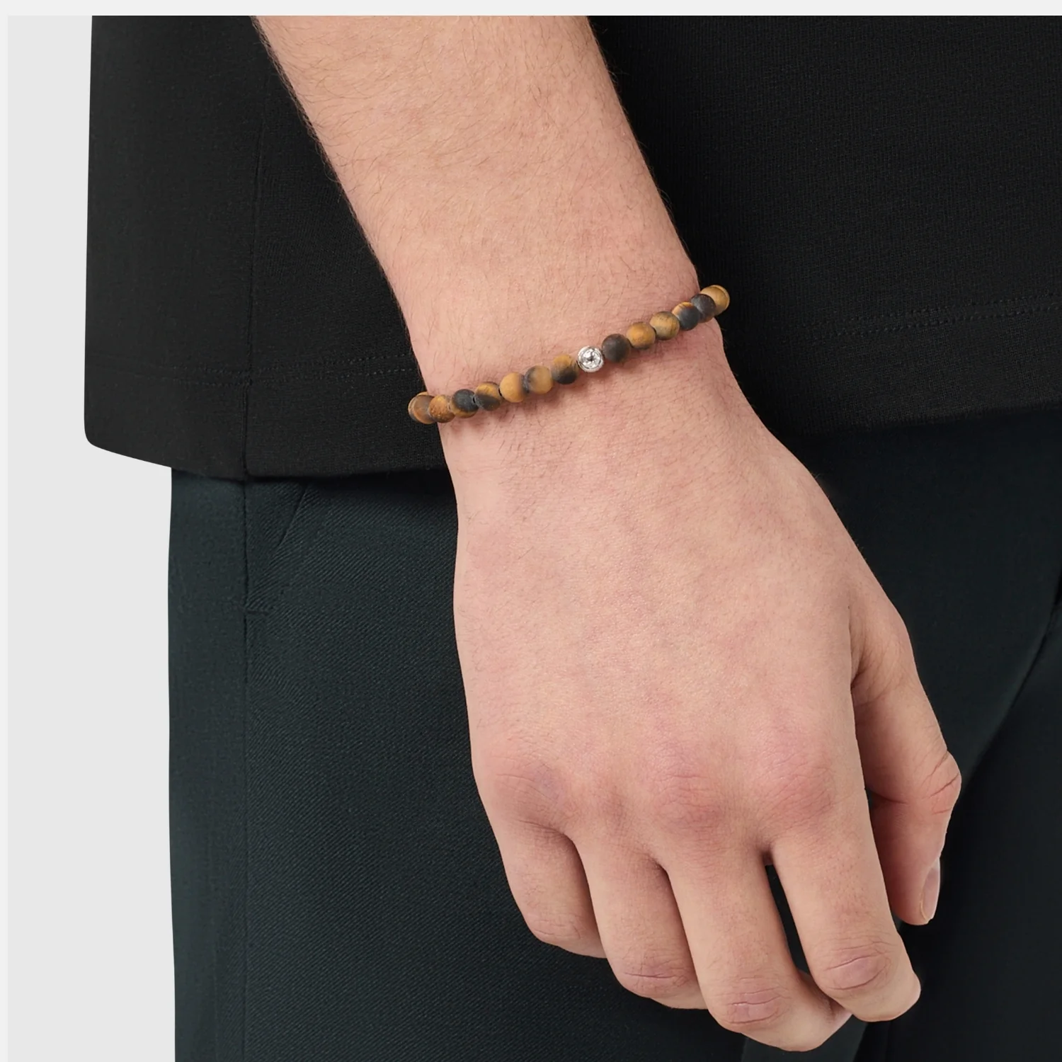 Tiger's Eye Lock Bracelet (Silver) - Image 2