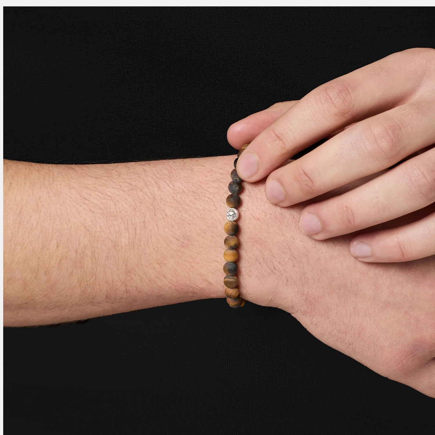 Tiger's Eye Lock Bracelet (Silver) - Image 3