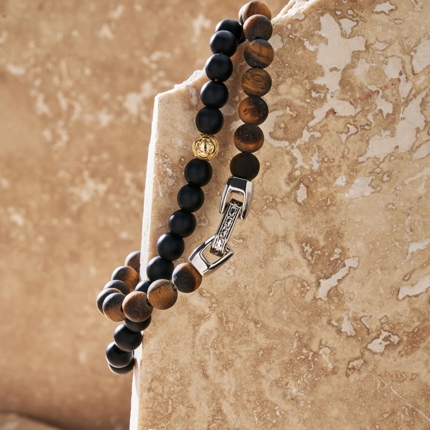 Tiger's Eye Lock Bracelet (Silver) - Image 4