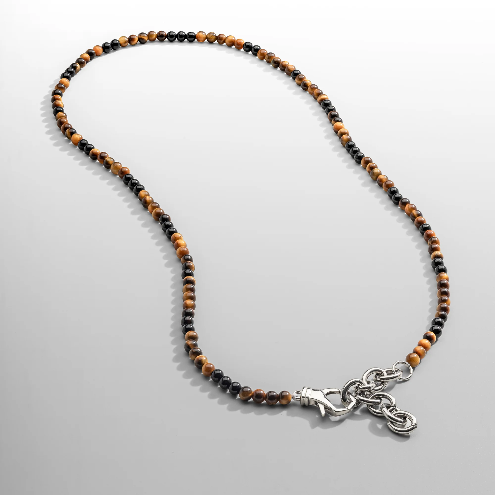 Tiger's Eye Obsidian Bead Wrap Bracelet - Image 4