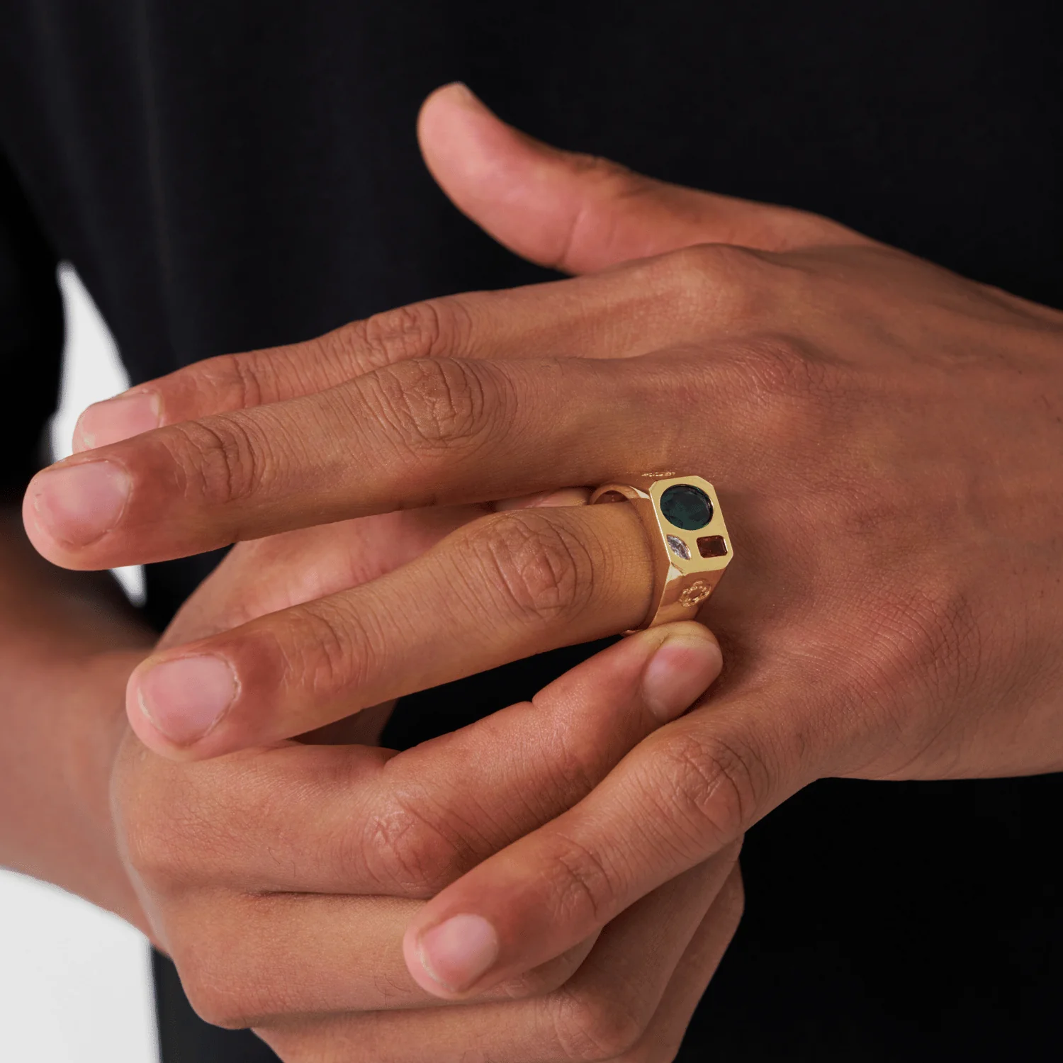 Tri Stone Ring (Gold) - Image 3
