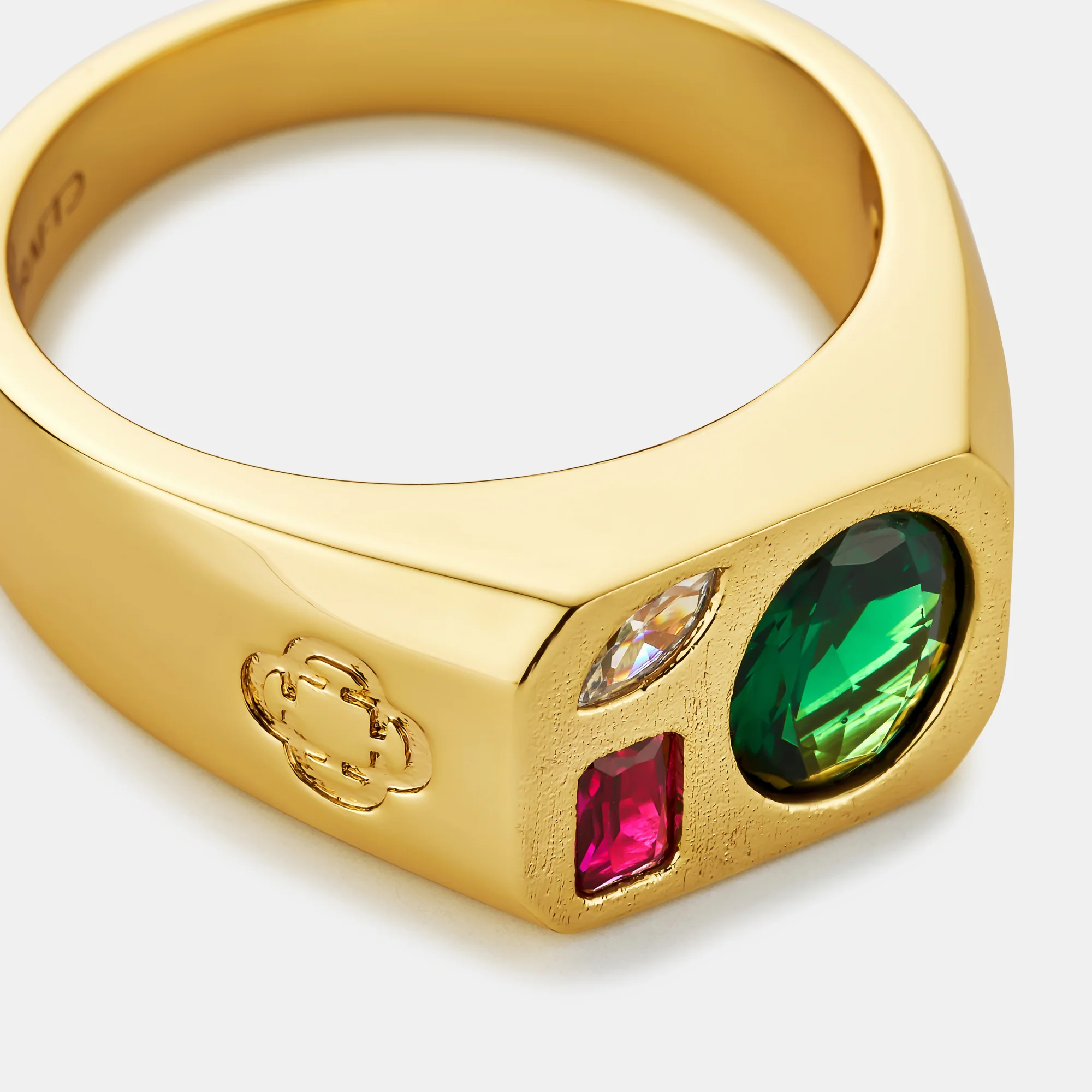 Tri Stone Ring (Gold) - Image 4