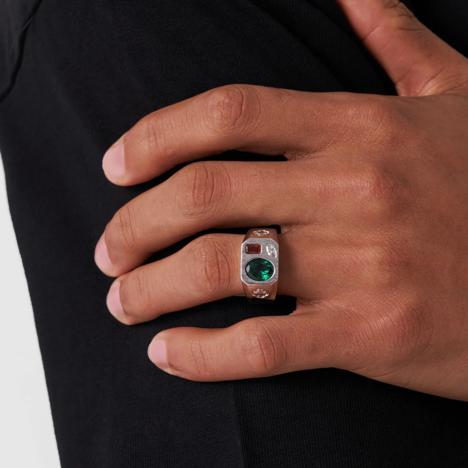 Tri Stone Ring (Silver) - Image 3