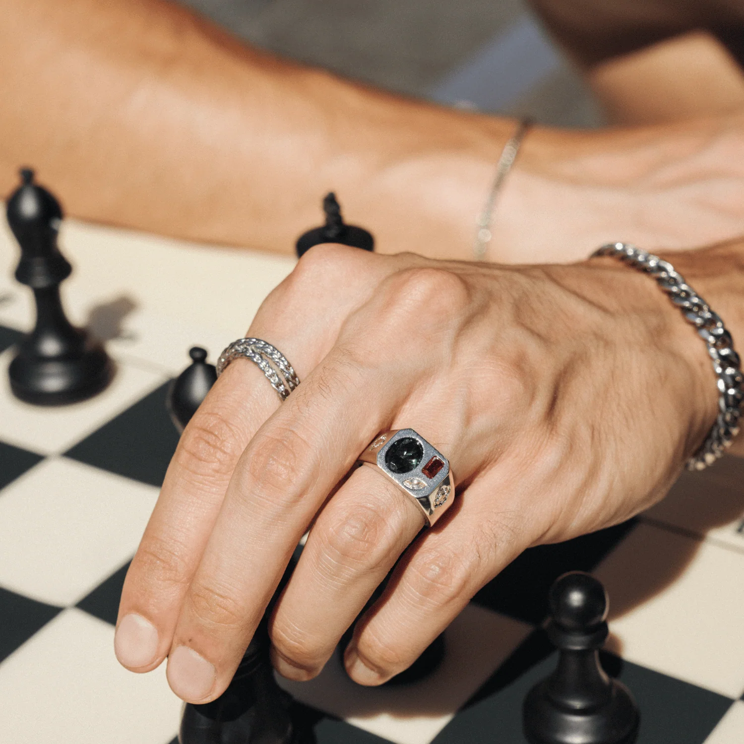 Tri Stone Ring (Silver) - Image 7