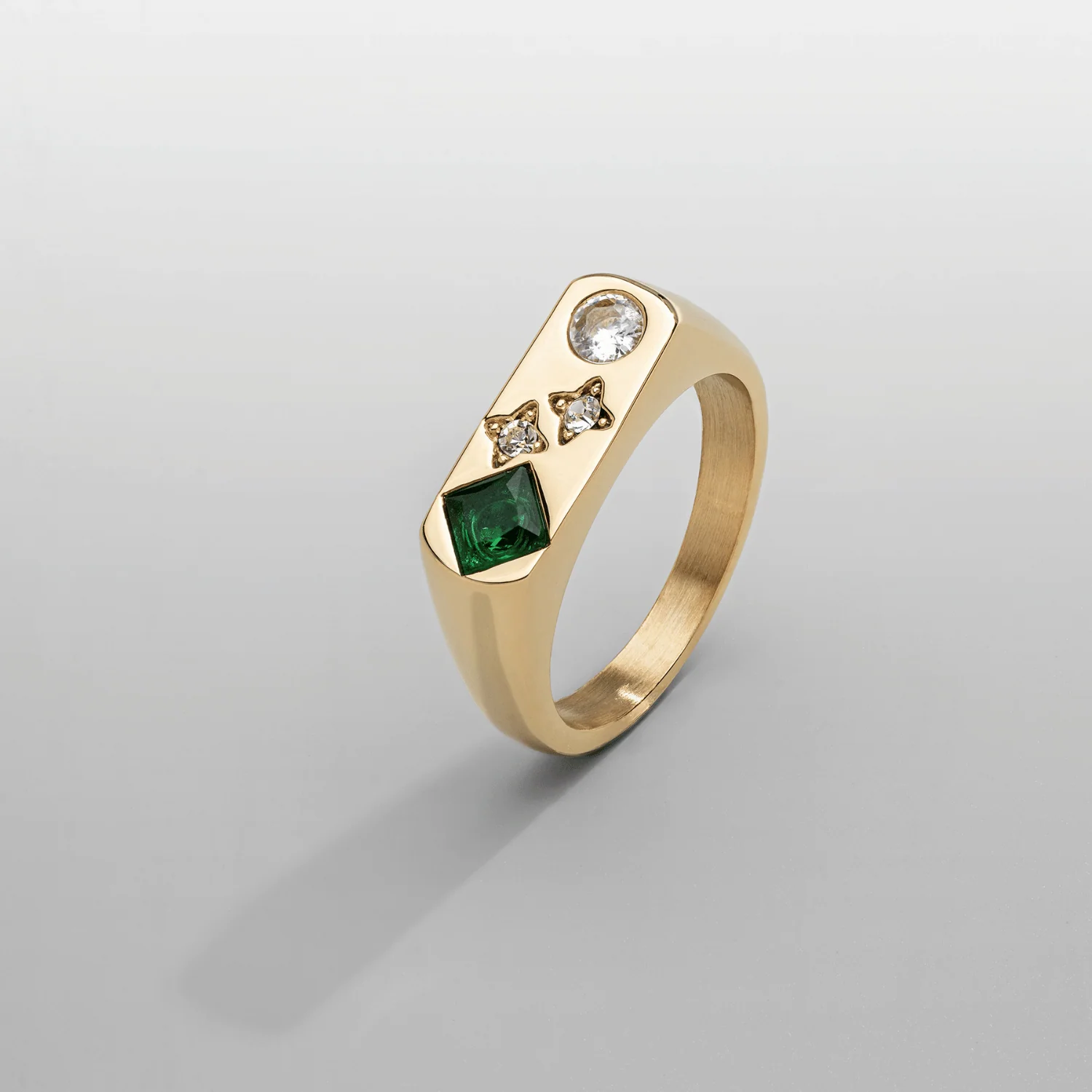 Vintage Stone Signet Ring (Gold) - Image 5