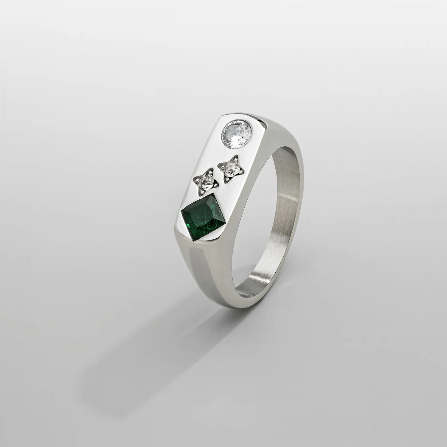 Vintage Stone Signet Ring (Silver) - Image 5
