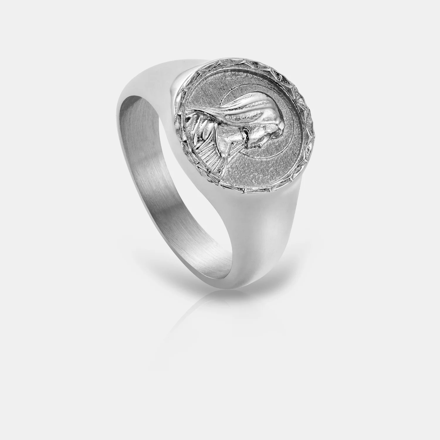 Virgin Mary Signet Ring (Silver) - Image 2